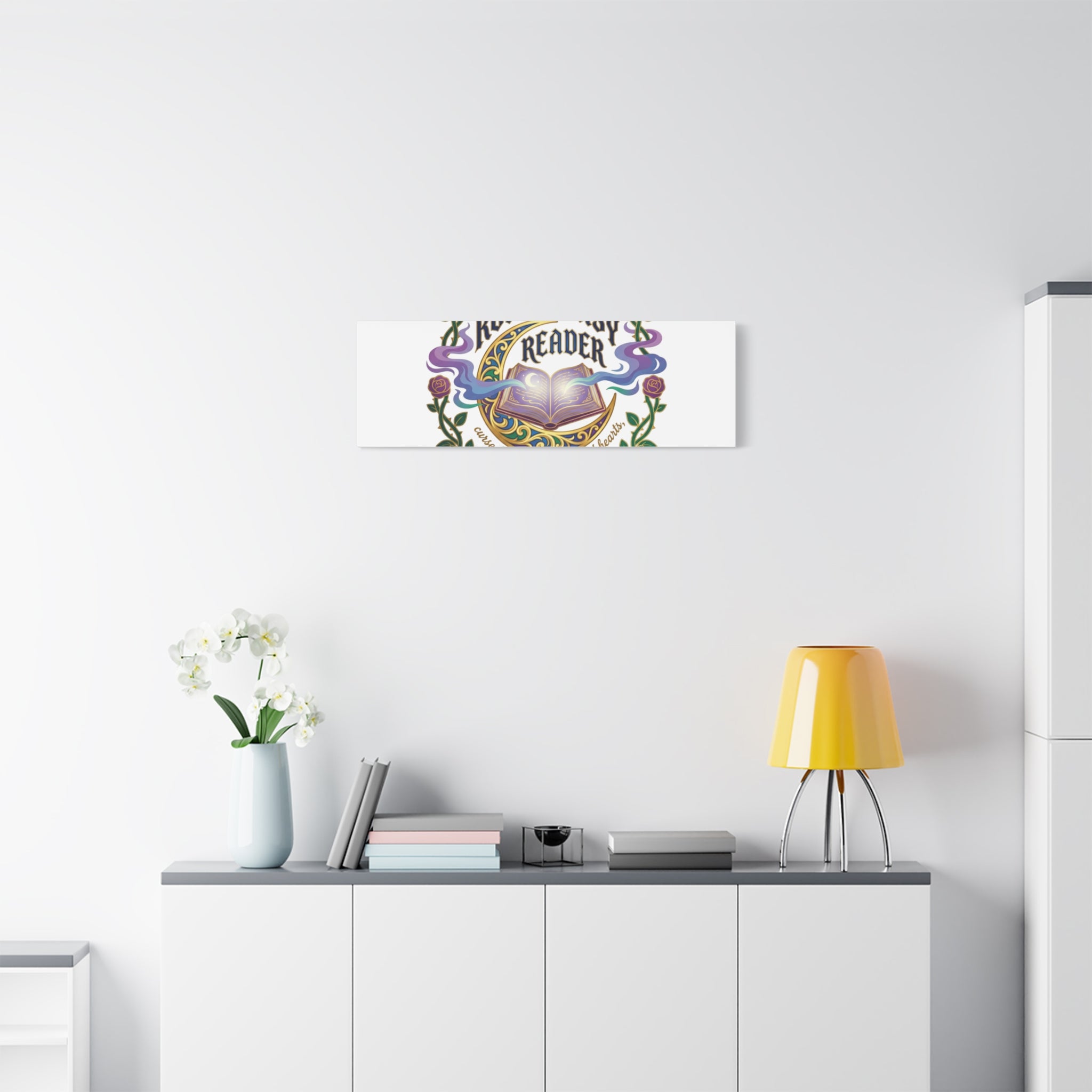 Romantasy Reader Canvas Print | enchanted bookish celestial gothic