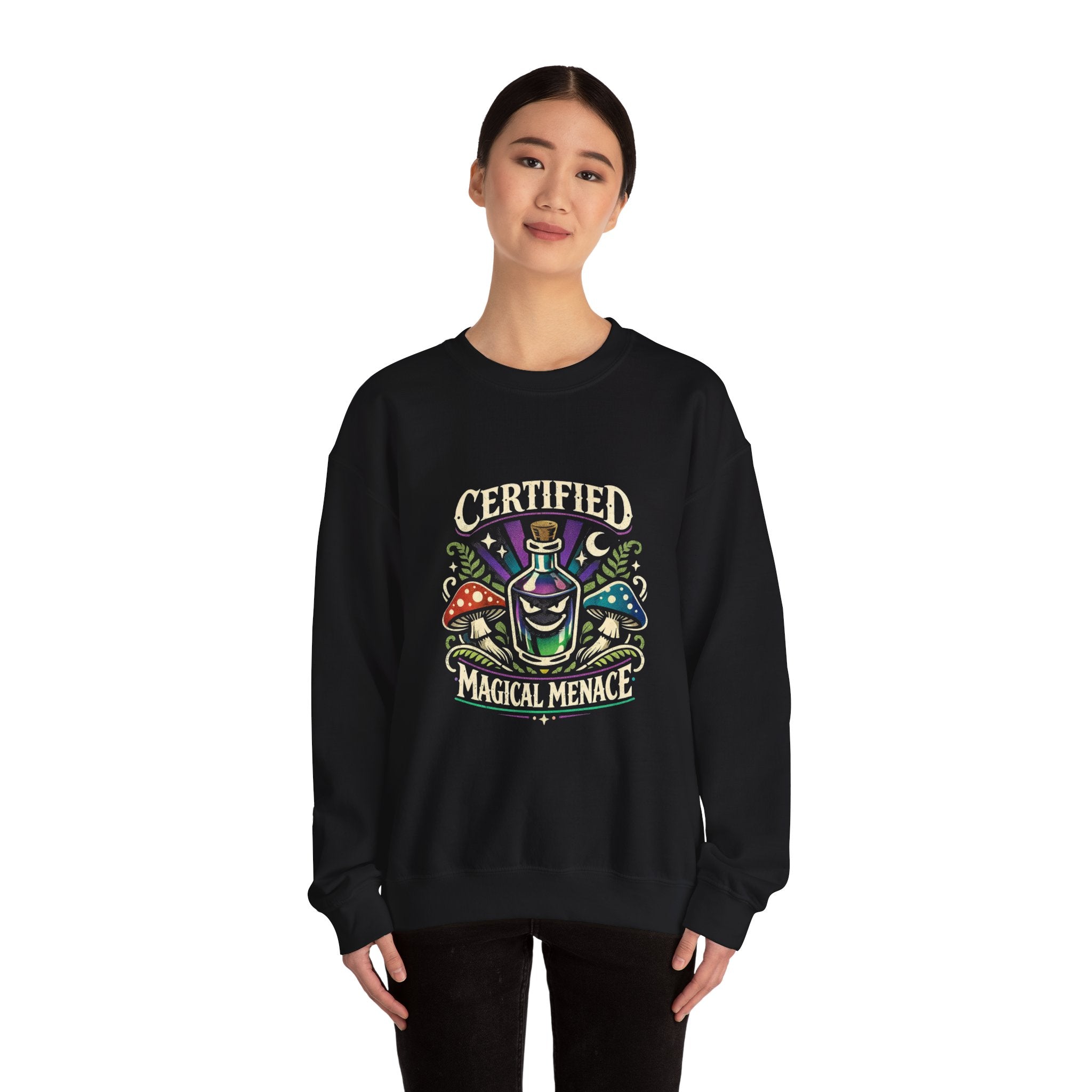Mushroom Celestial Eye Crewneck | Cottagecore Goblincore Sweatshirt
