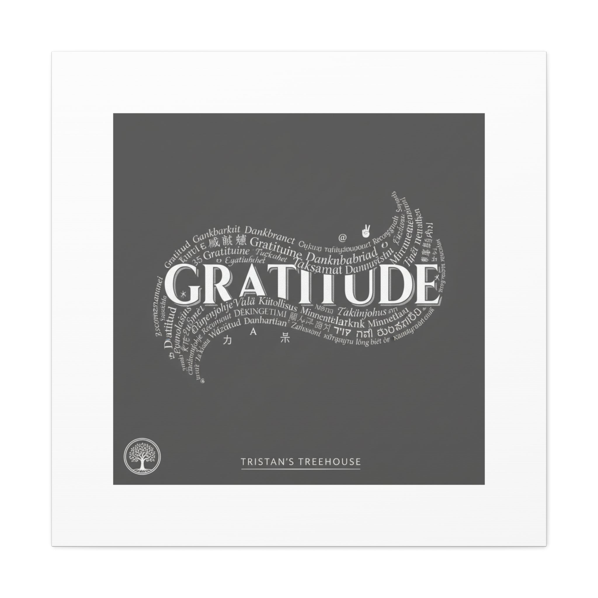 Gratitude Wall Art Matte Canvas | Tiny Treats, sweet uplifting print