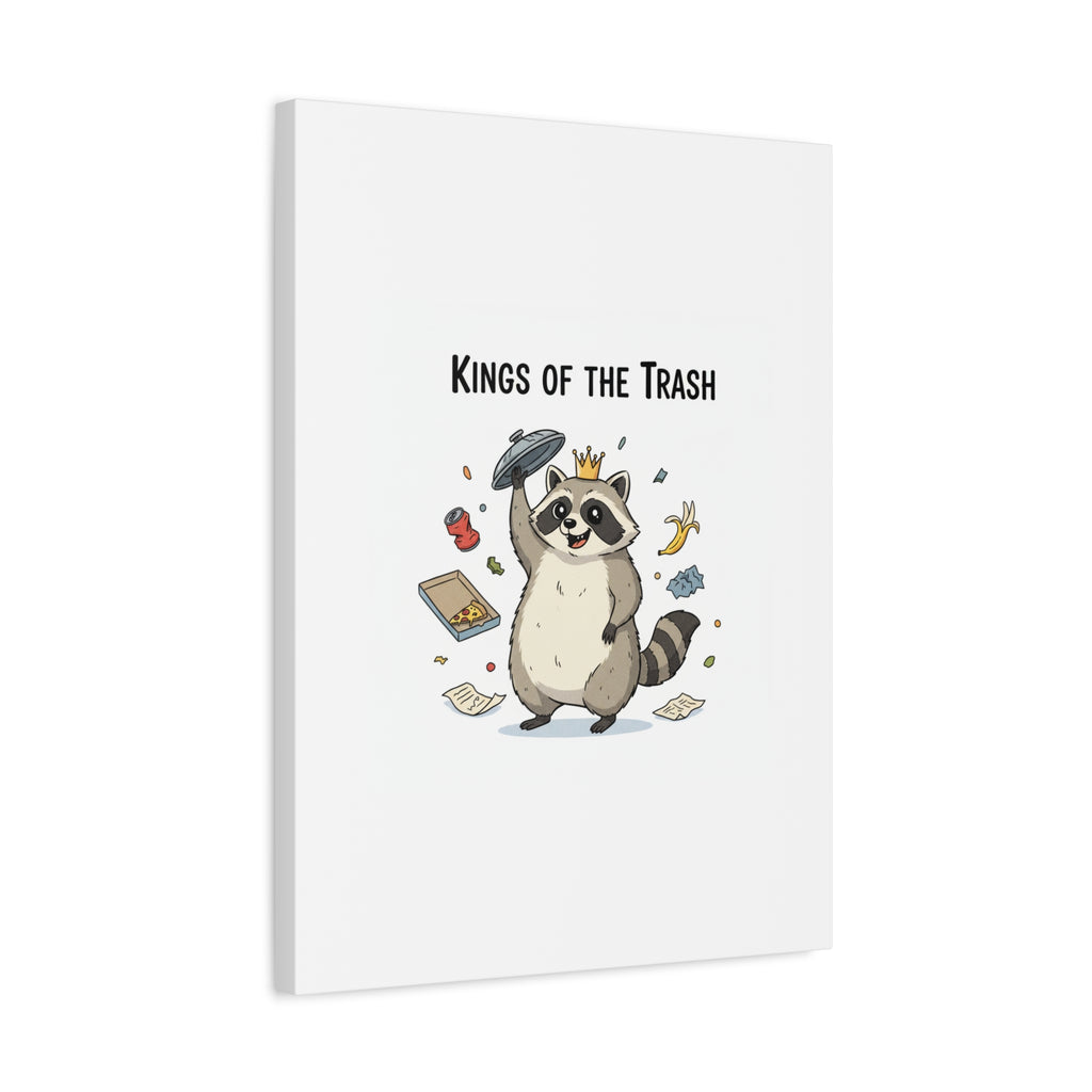 Kings of the Trash Canvas, Raccoon Doodle | Trash Panda, Goofy Critter Art