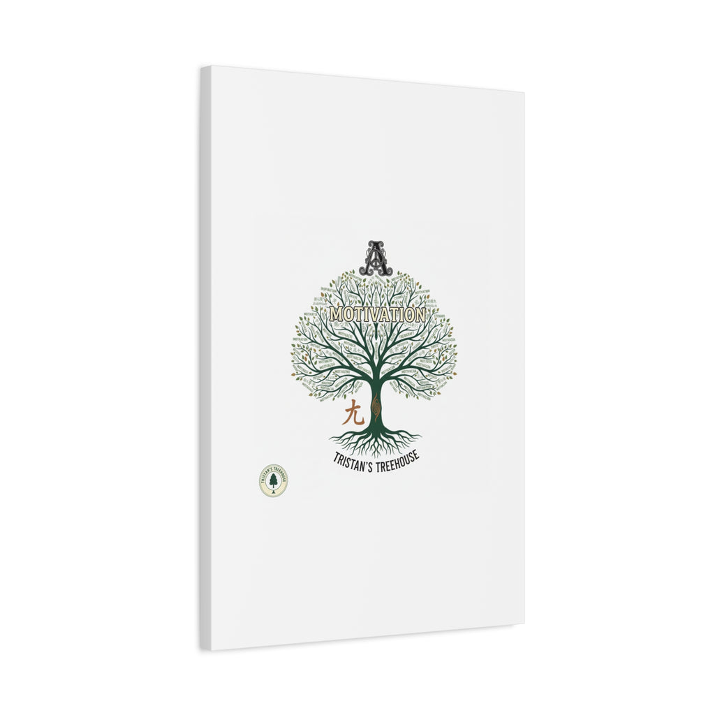 Handwritten Doodle Tree Canvas | Matte Stretched Wall Art
