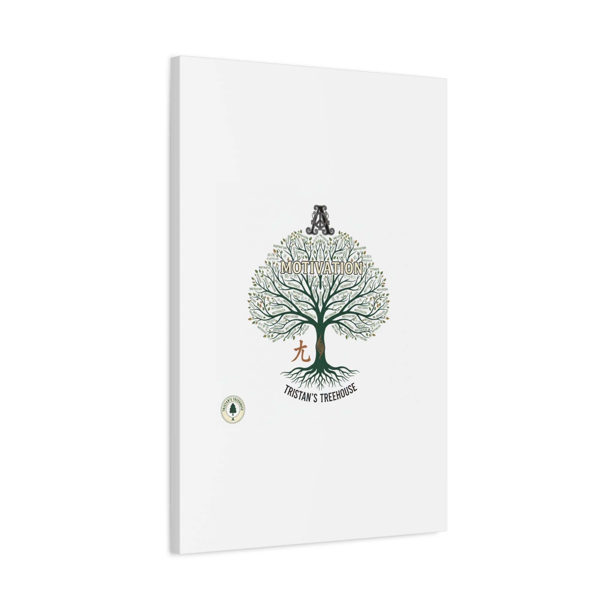 Handwritten Doodle Tree Canvas | Matte Stretched Wall Art