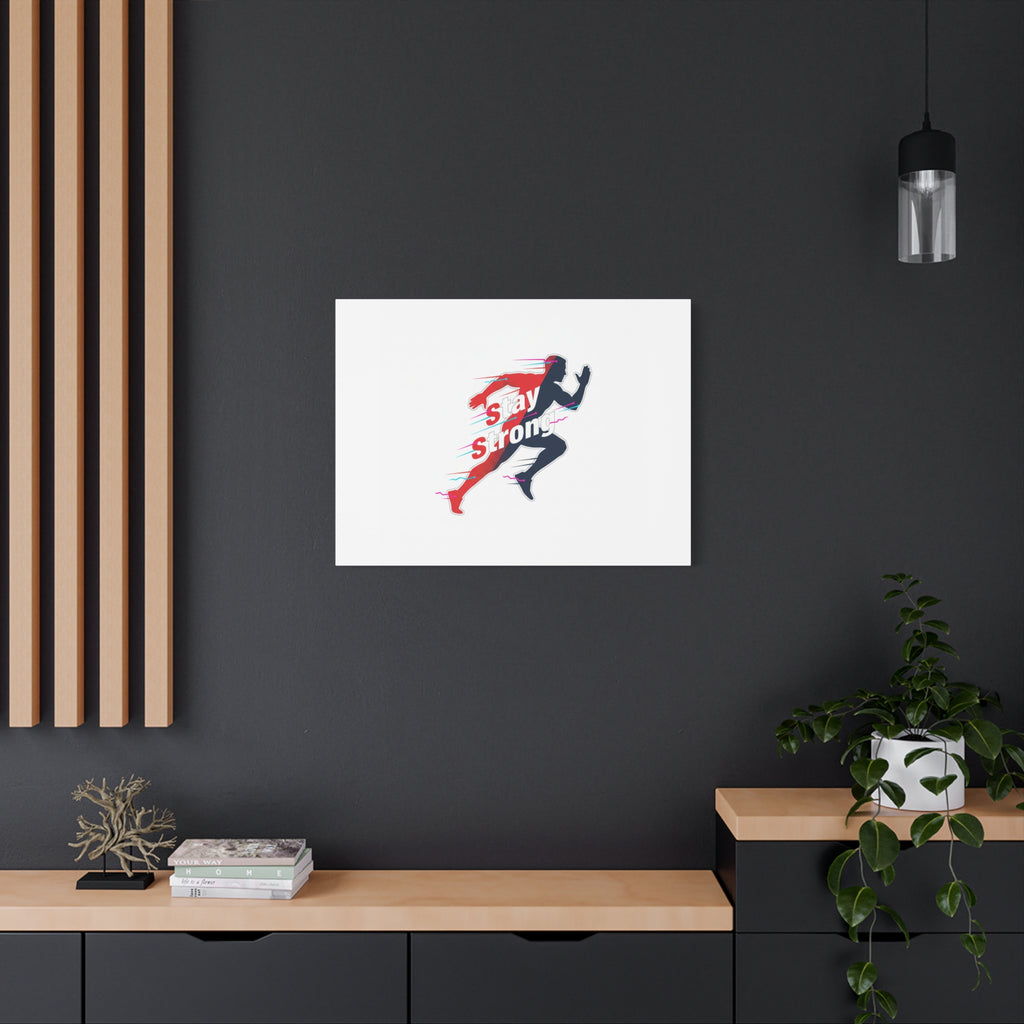 Stay Strong Runner Canvas | Fitness Motivation, Gym Wall Art