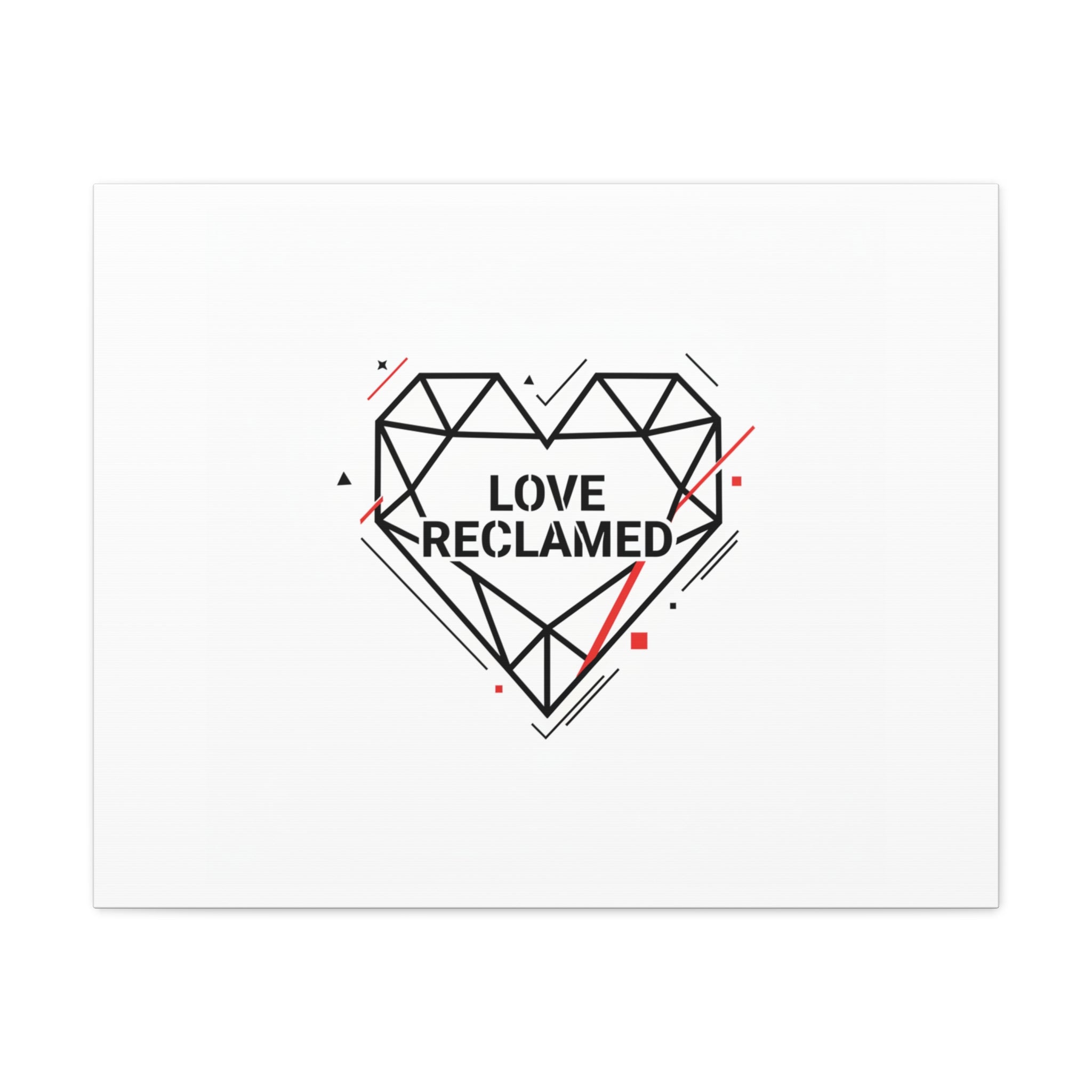 Love Reclaimed Canvas | modern heart design, minimalist love icon