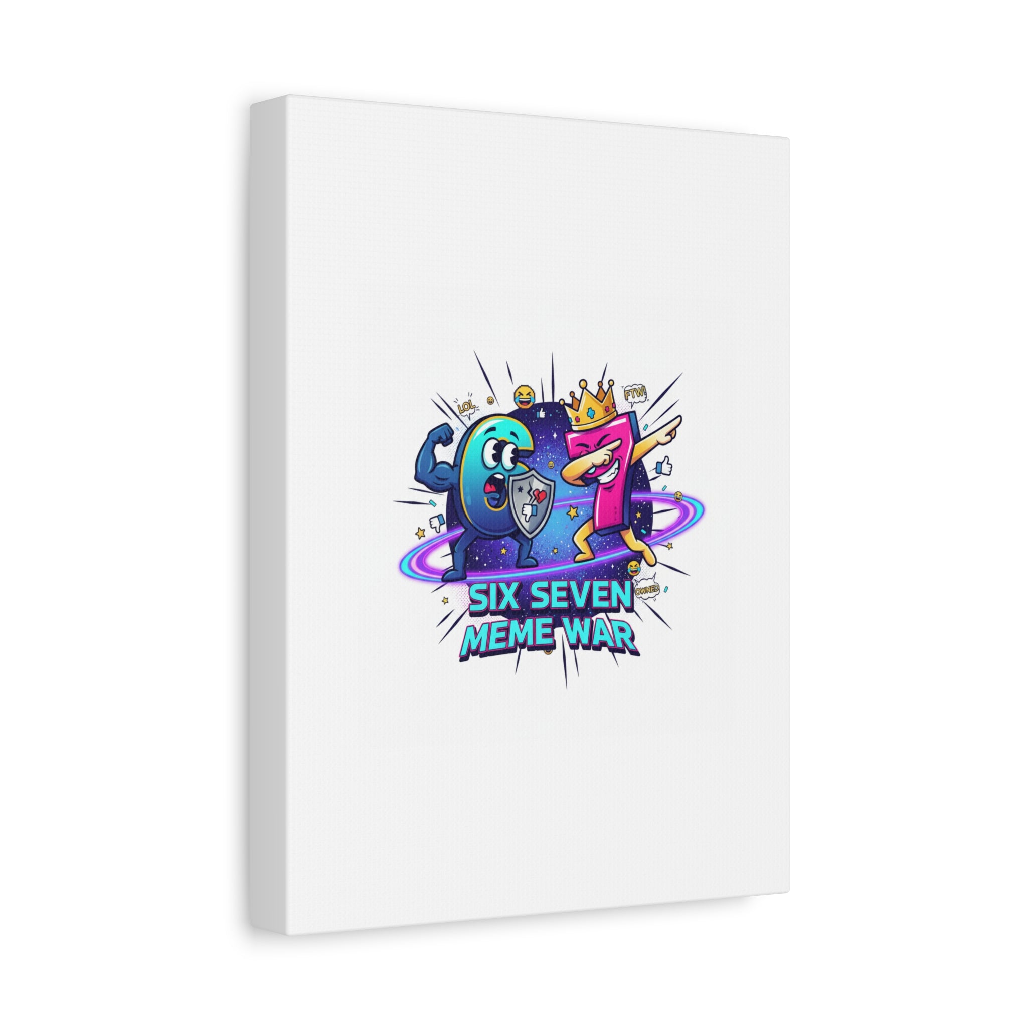 Six Seven Meme War Canvas | Legendary Internet Battle Art, Viral Culture Wall Decor