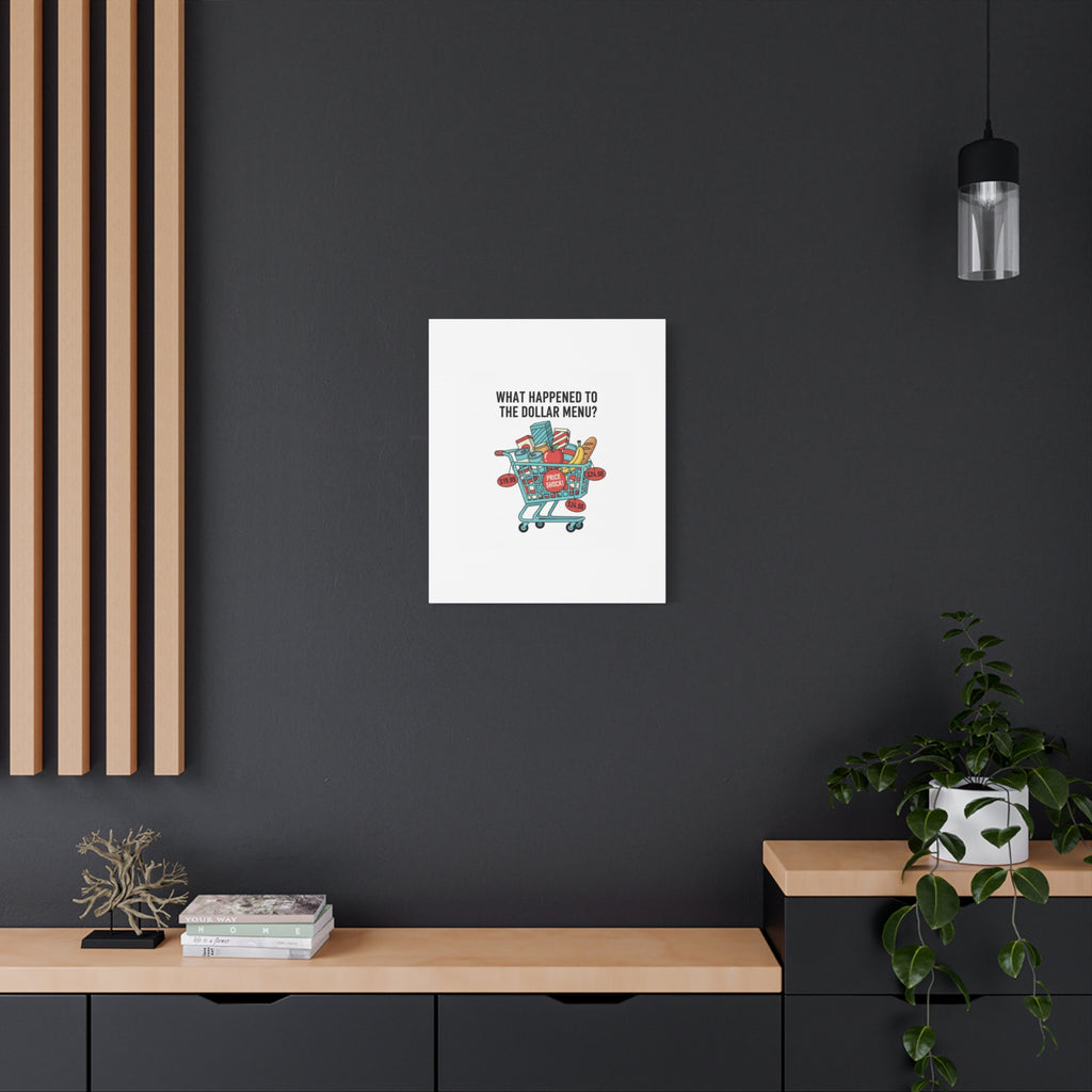 What Happened to the Dollar Menu? Canvas | Grocery Prices Meme, Price Shock Wall Art