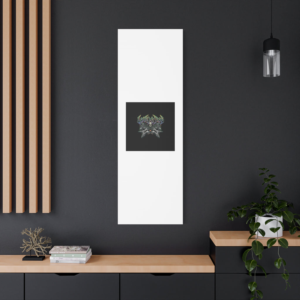 Love My Dog metal font Canvas | gothic wellness quote, edgy self-care merch