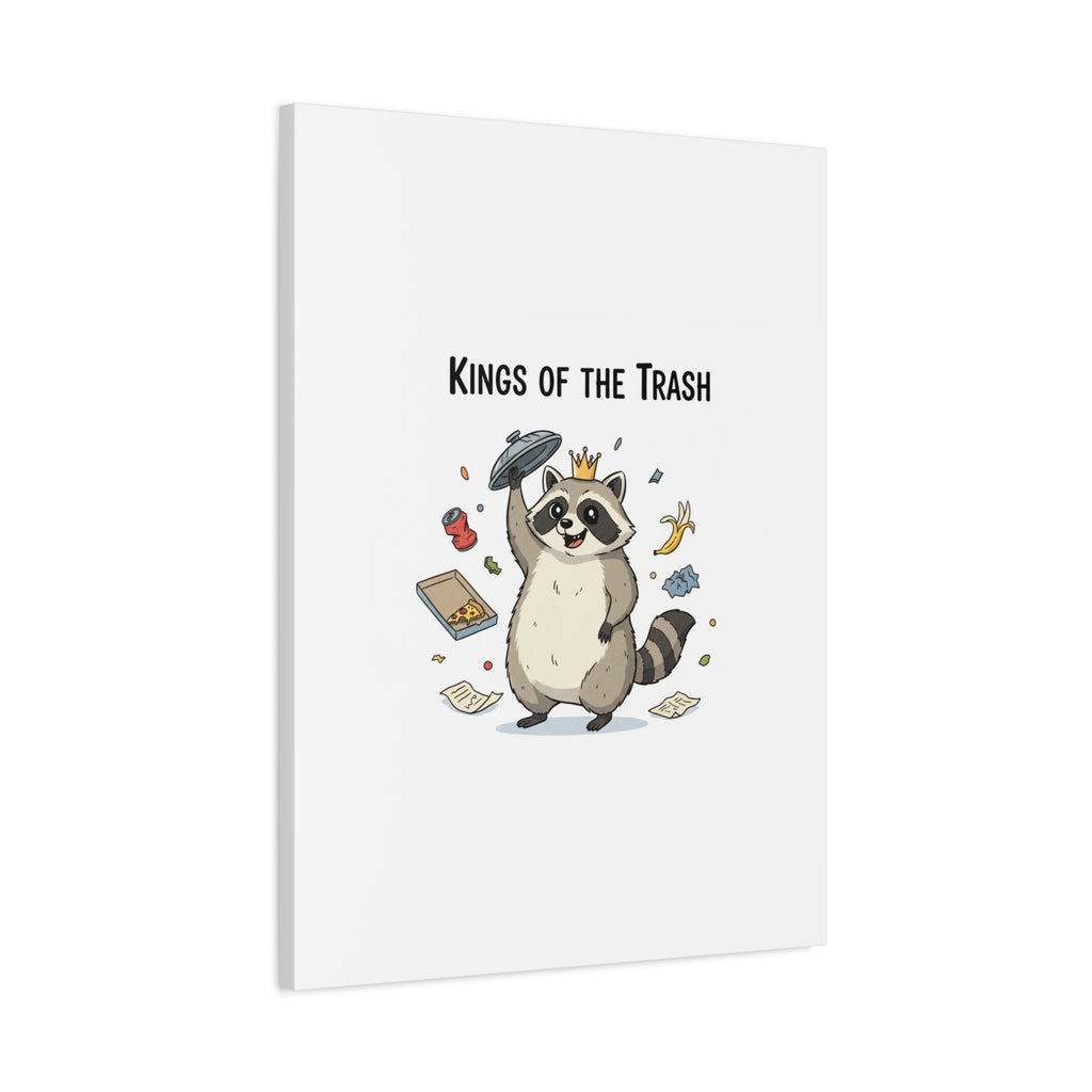 Kings of the Trash Canvas, Raccoon Doodle | Trash Panda, Goofy Critter Art