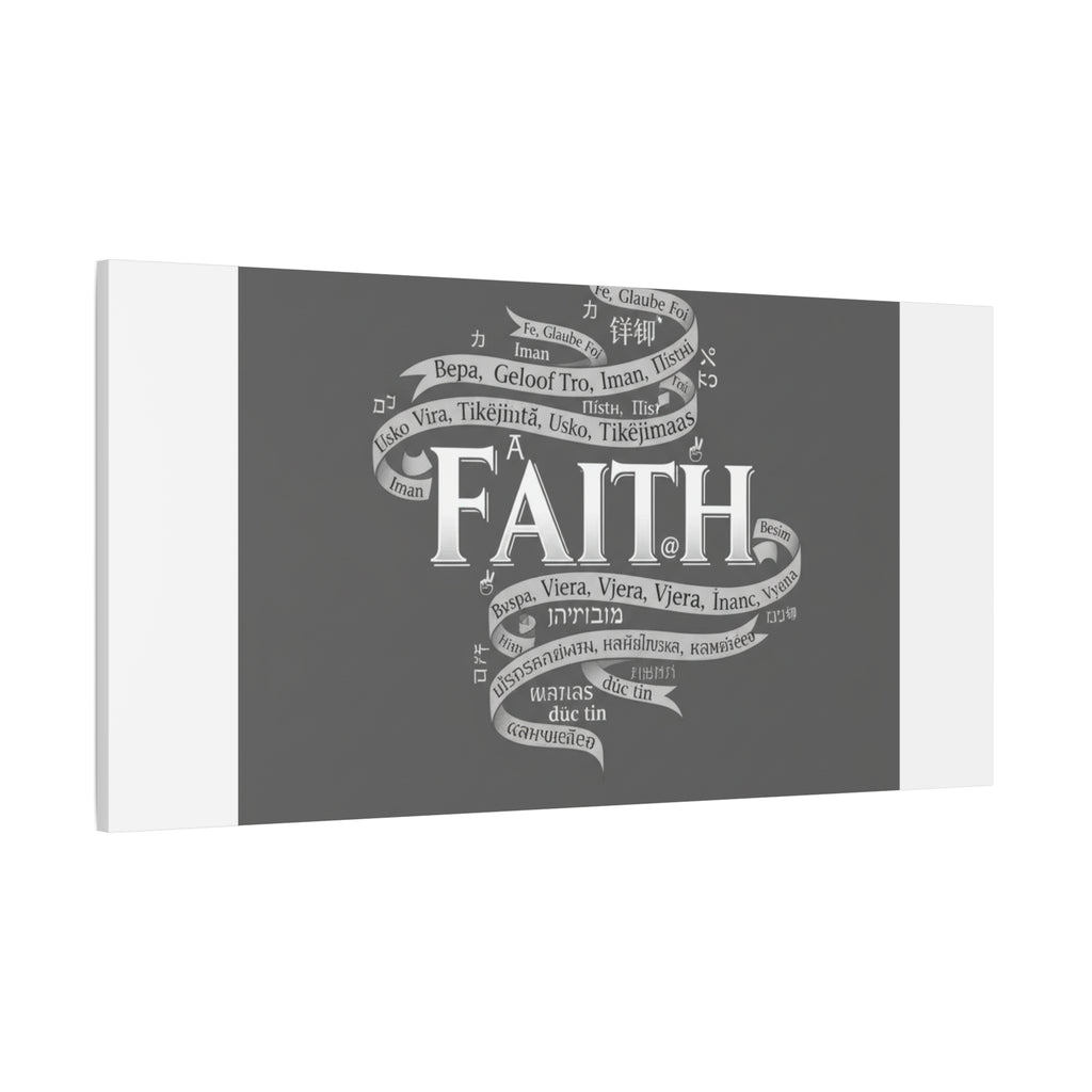 handwritten faith ribbon Canvas | sketch aesthetic, doodle design