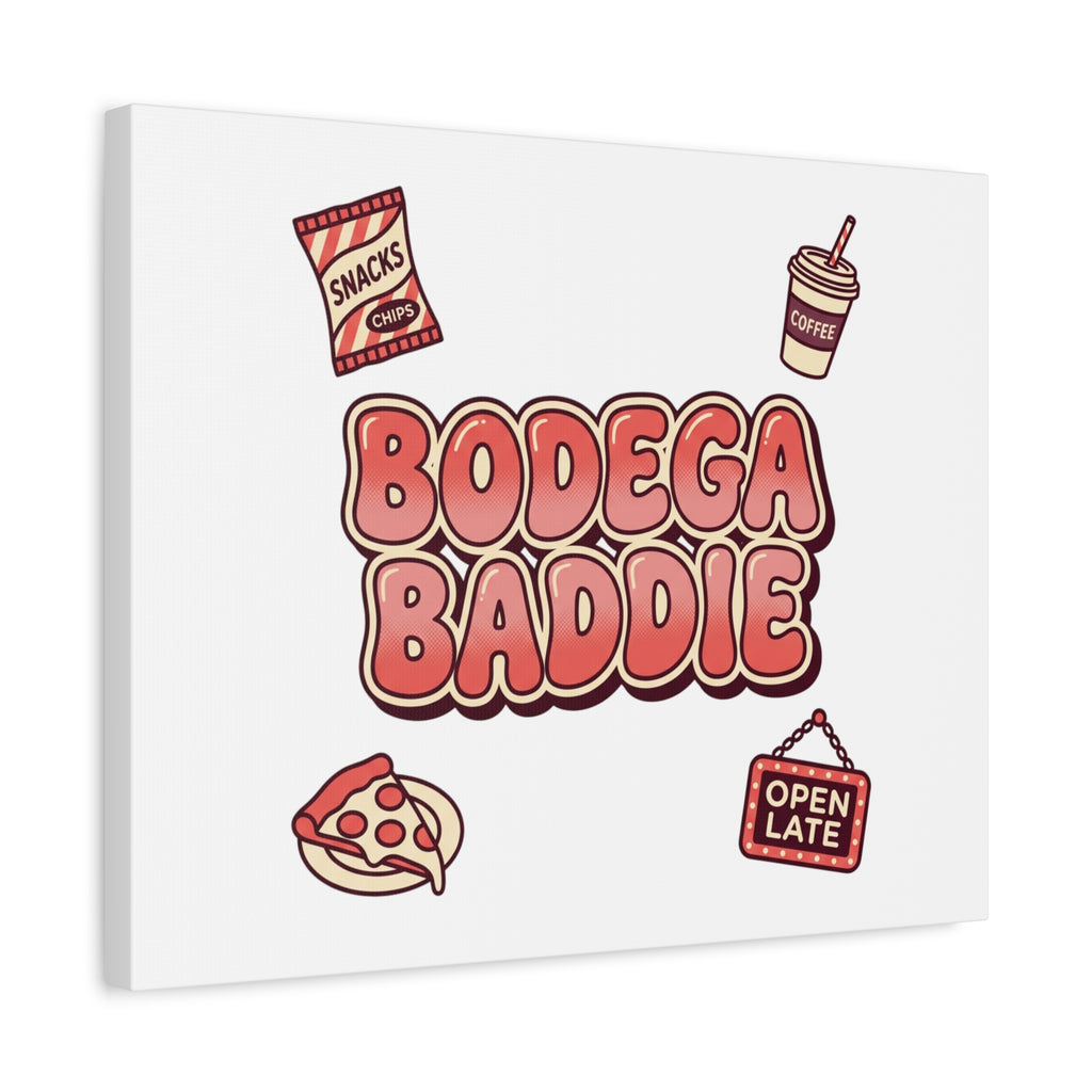 Bodega Baddie Matte Canvas, Stretched | NYC Y2K Corner Store Vibes