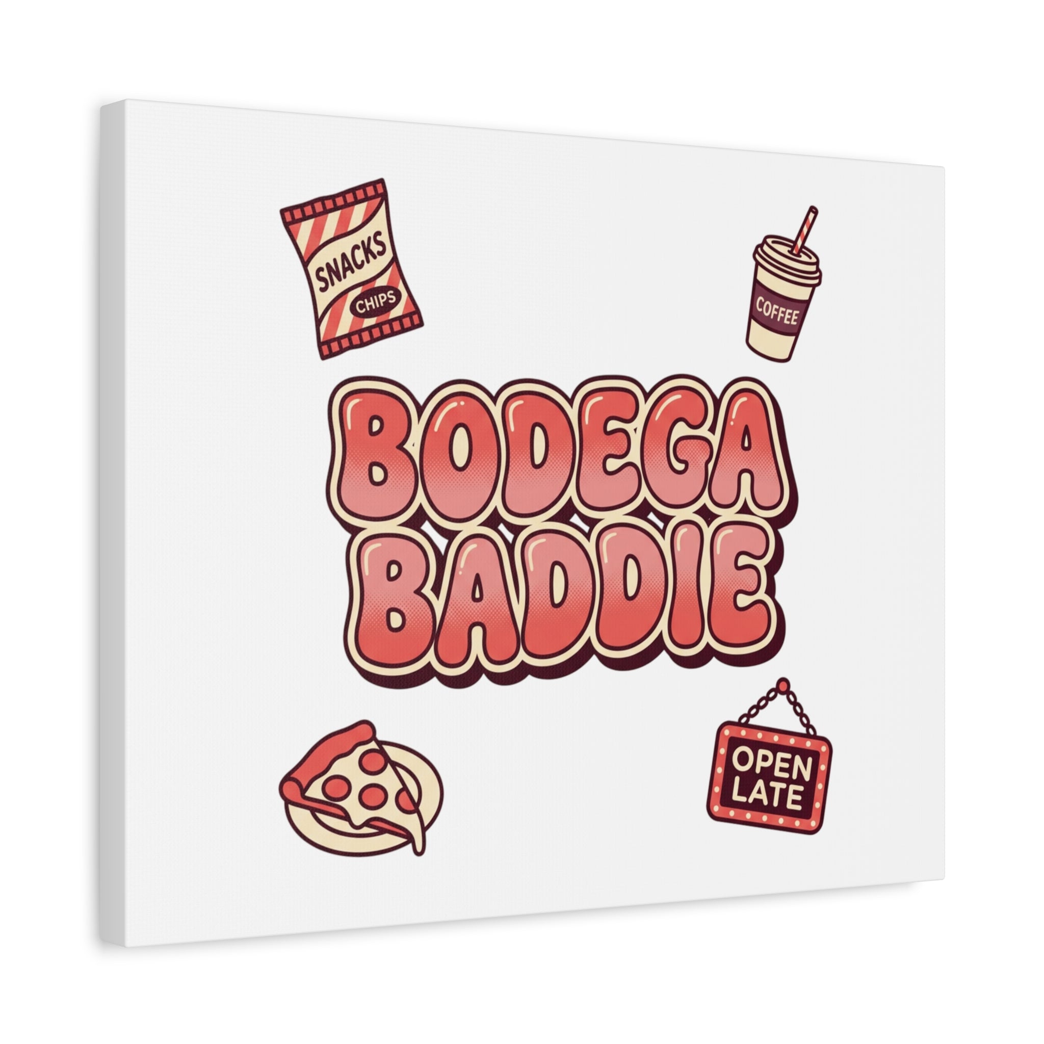 Bodega Baddie Matte Canvas, Stretched | NYC Y2K Corner Store Vibes