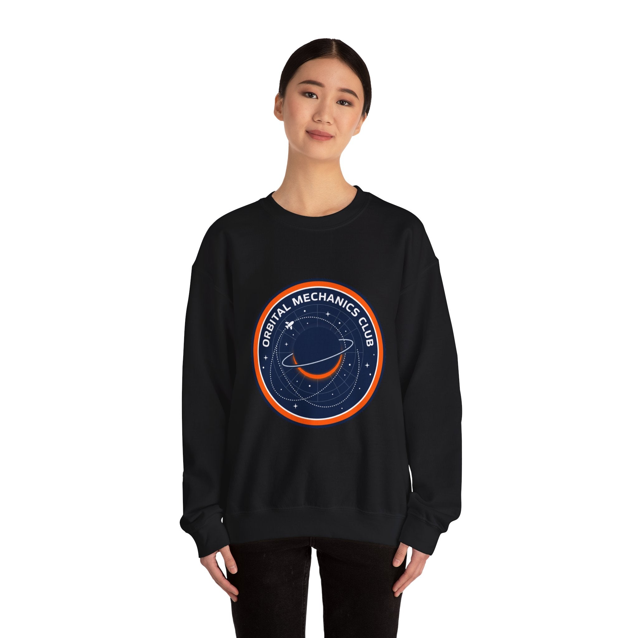 Orbital Mechanics Club Sweatshirt | mission patch, space science