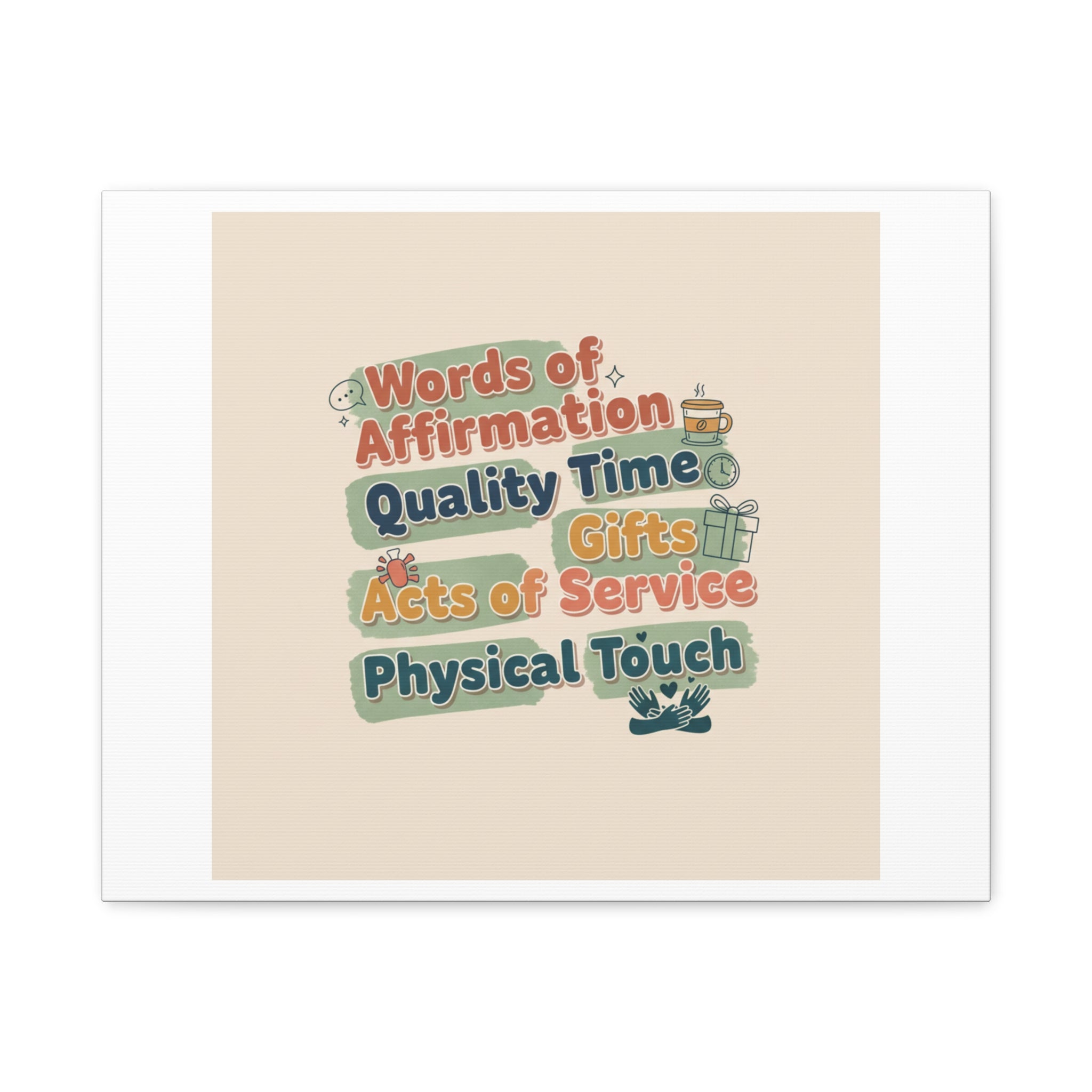 Love Languages List Matte Canvas Wall Art | love language meme, relationship humor