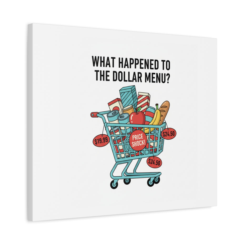 What Happened to the Dollar Menu? Canvas | Grocery Prices Meme, Price Shock Wall Art