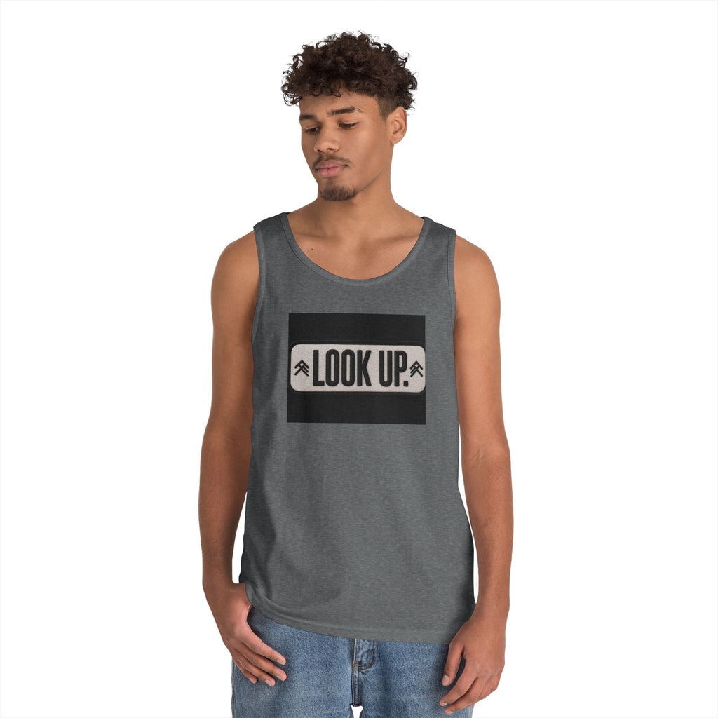 Look Up Tank Top — Inspirational Graphic Tank for Outdoors & Mindfulness