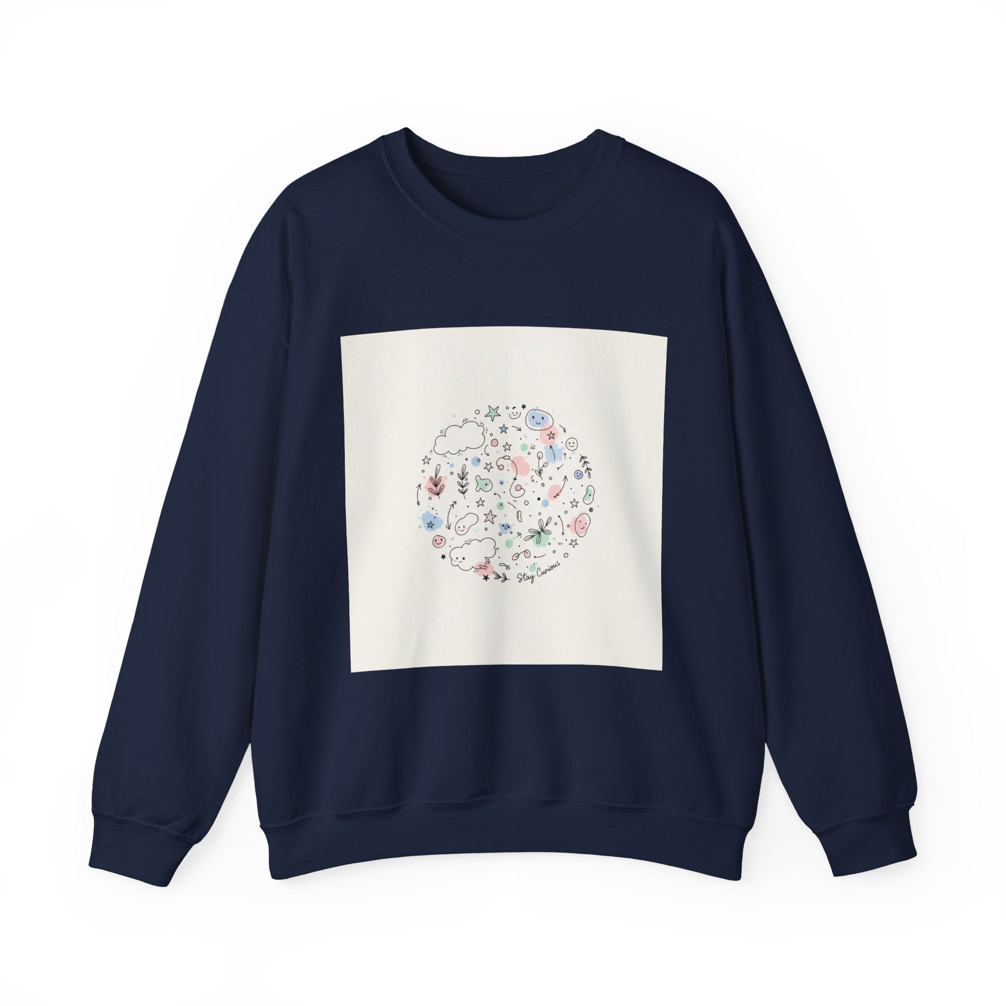 Hand-Drawn Doodle Circle Sweatshirt | line drawing, sketch pattern