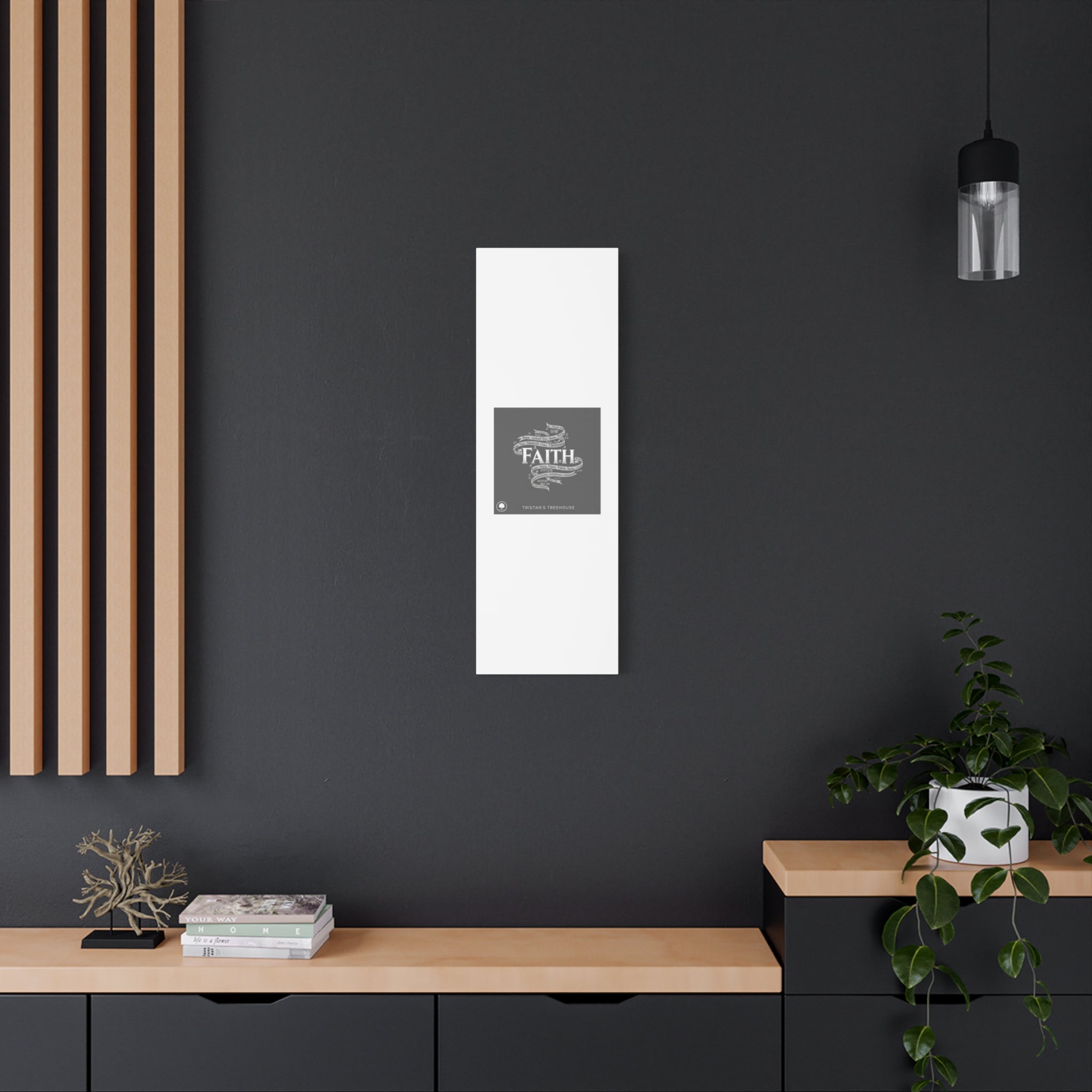 handwritten faith ribbon Canvas | sketch aesthetic, doodle design