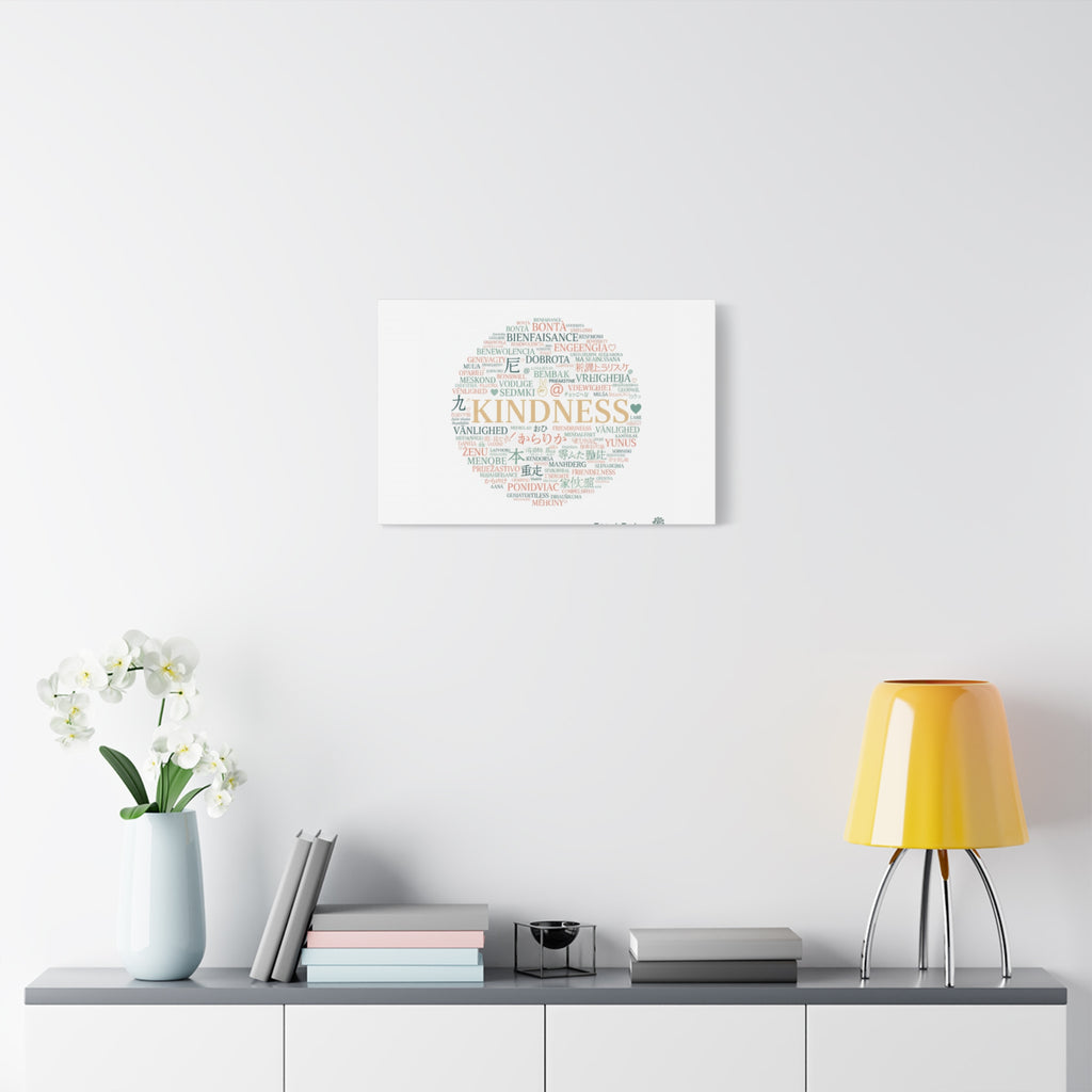 Kindness Word Cloud Canvas | Fresh Start Minimalist Wall Art