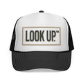 Look Up Trucker Cap — Embroidered Retro Patch Mesh Hat