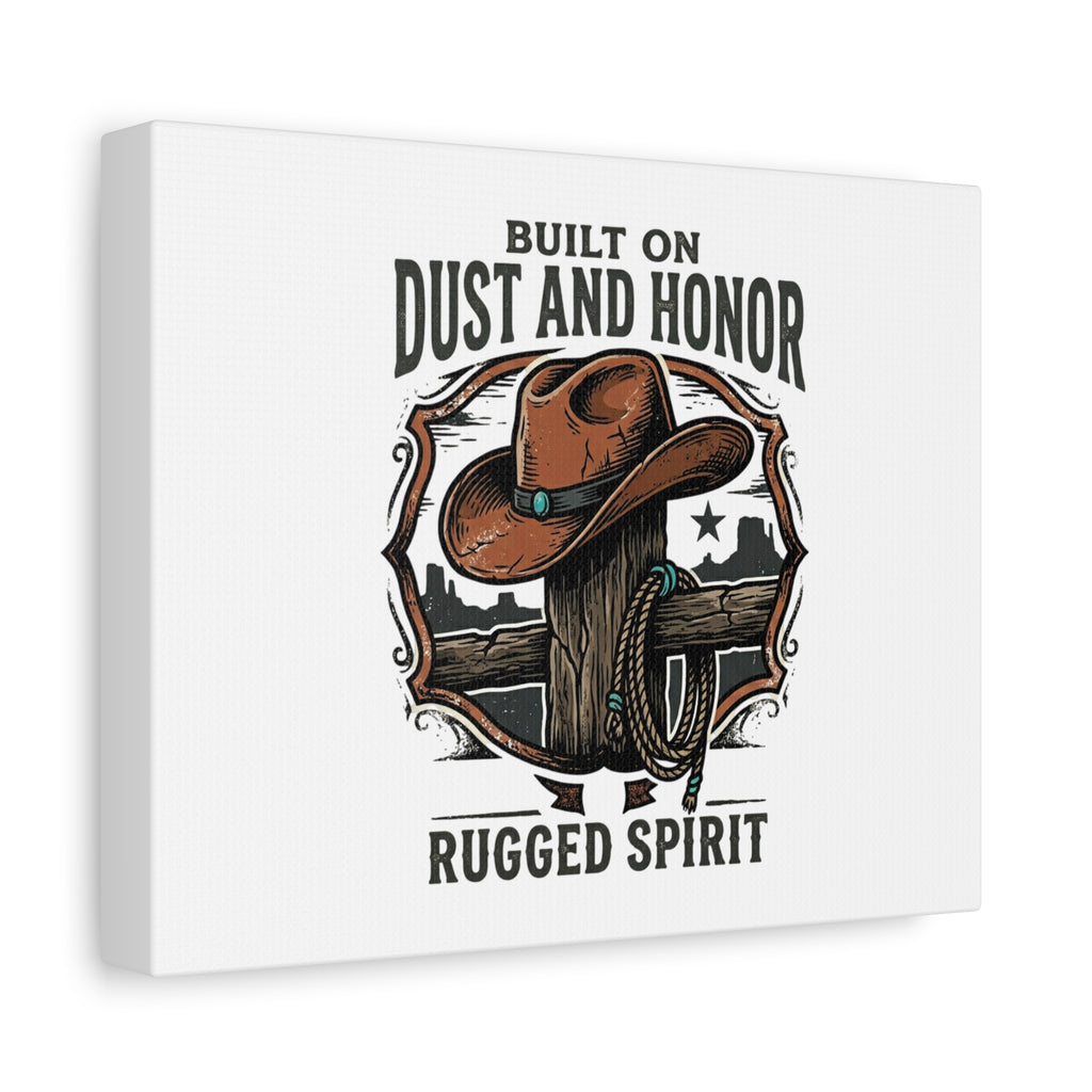 Built on Dust and Honor Canvas | Western cowboy, vintage Americana