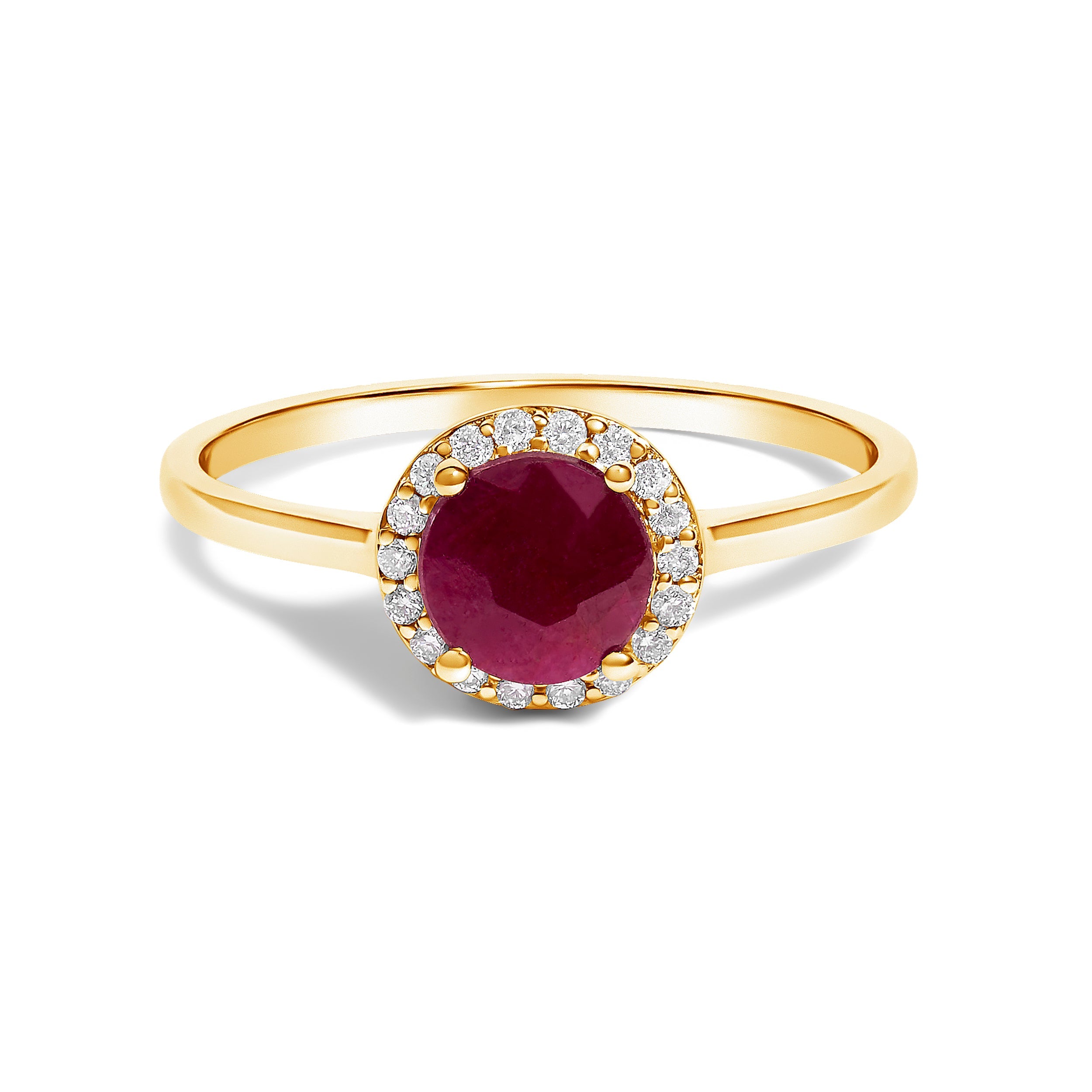 10K White Gold Purple Amethyst and 1/10 Cttw Diamond Halo Ring