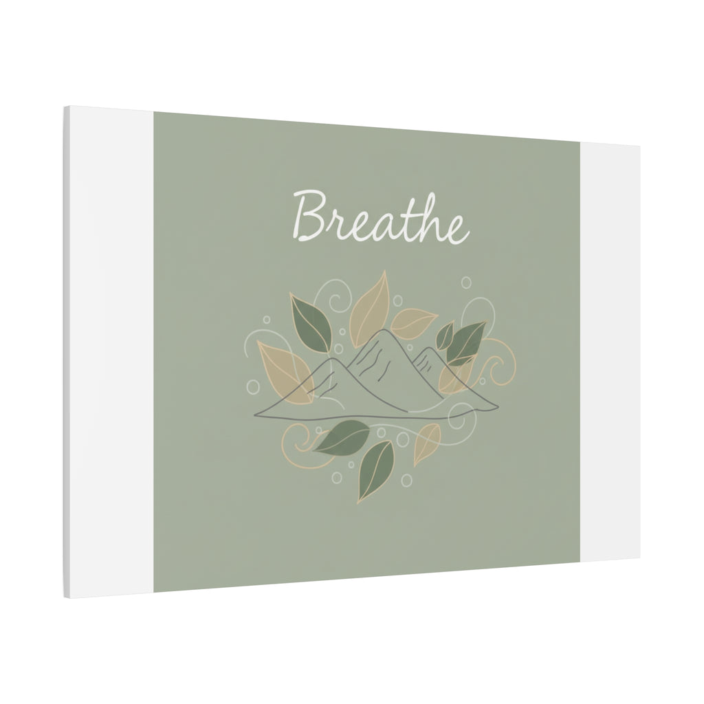 Breathe Mountain Line Canvas | Nature Symbols, Minimal Forest Wall Art