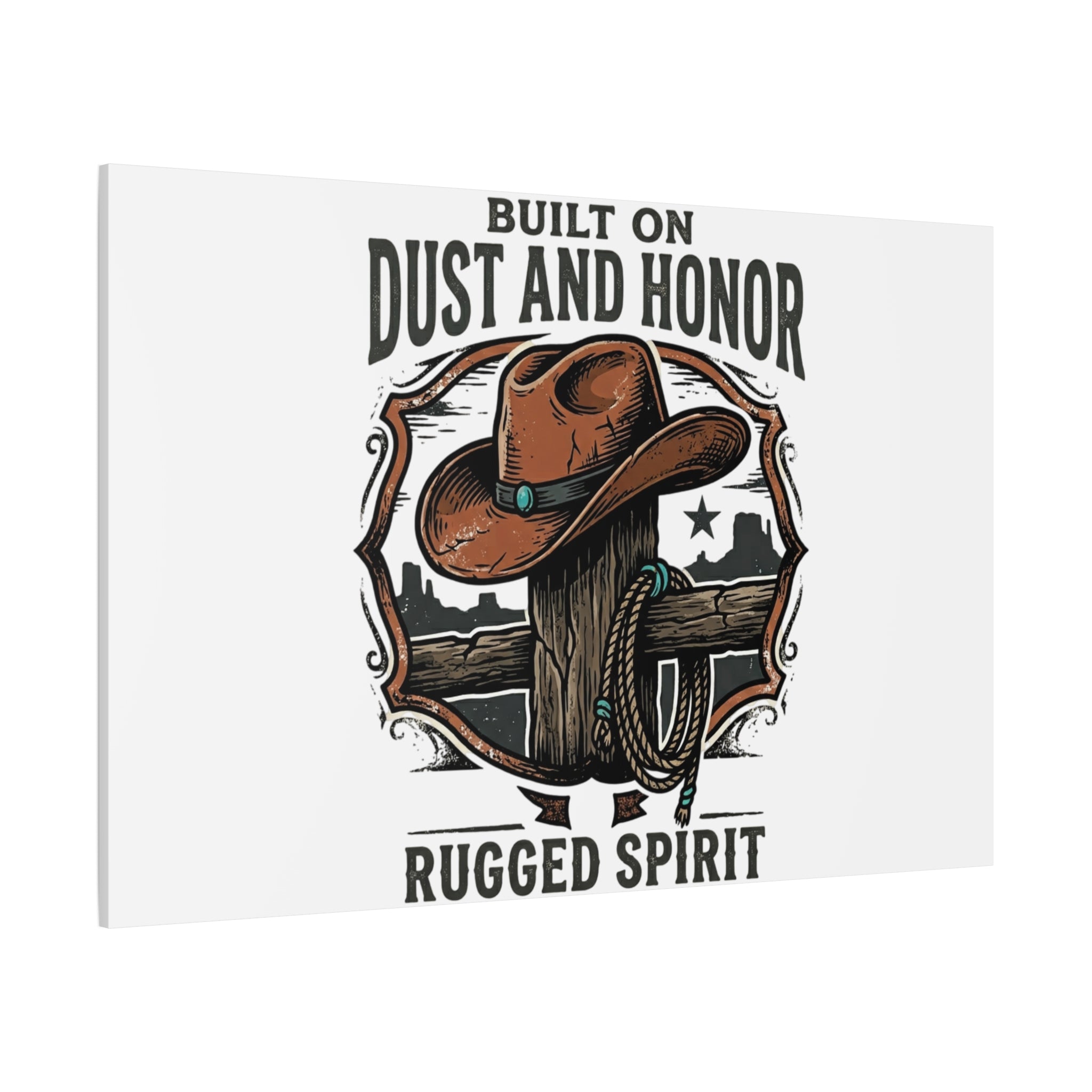 Built on Dust and Honor Canvas | Western cowboy, vintage Americana
