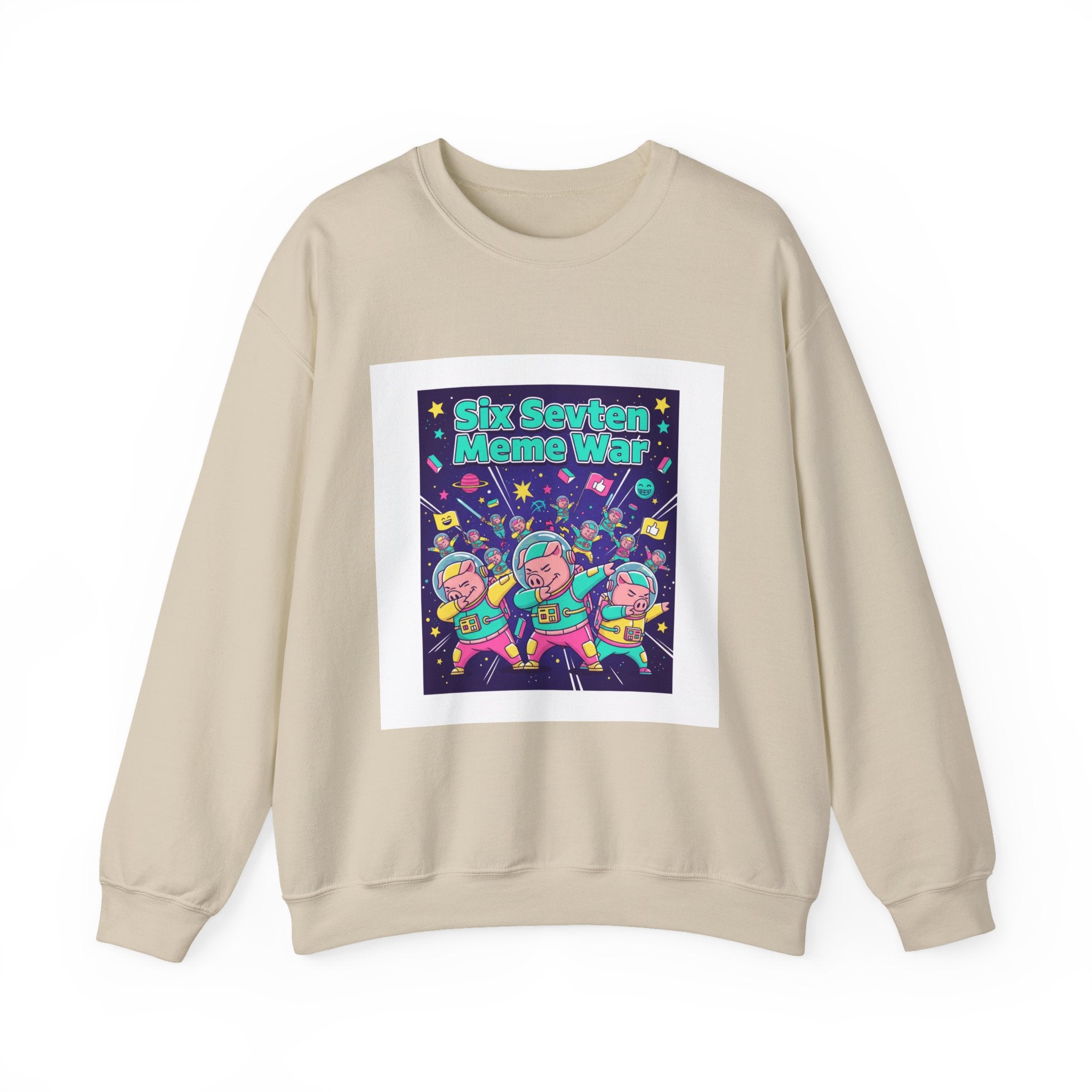 Meme War: Six vs. Seven Crewneck Sweatshirt