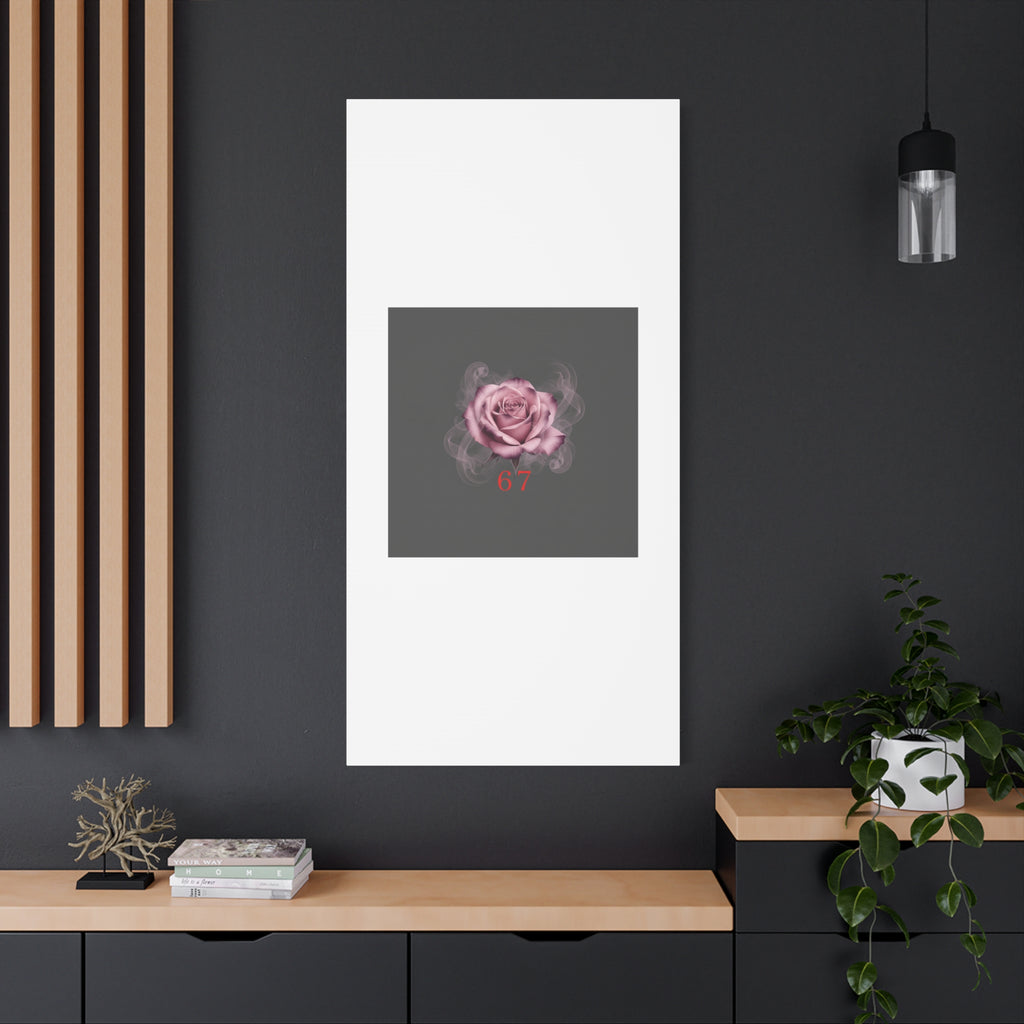 6 7 Valentine's Canvas | Viral Gothic Rose Wall Art | 6 7 Meaning Dark Romance