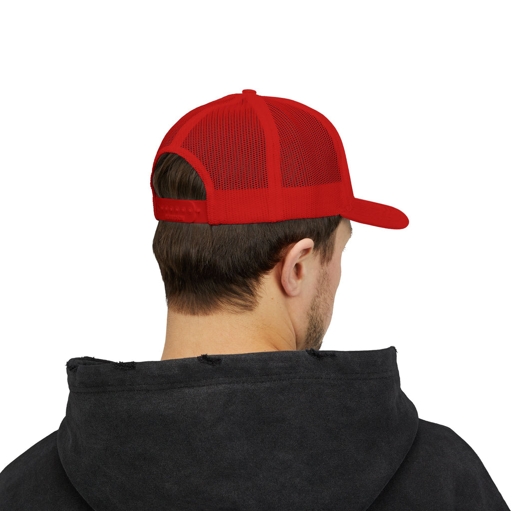 Happy Corgi Snapback Trucker Cap — "Happy Corgi Dog Happy Life"