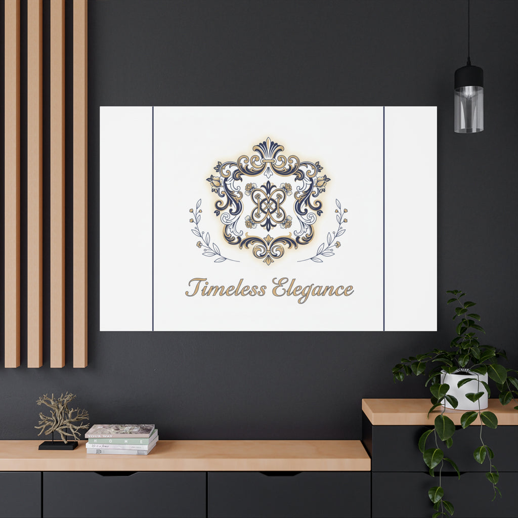 Ornate Brooch Emblem Canvas | Vintage Formalwear Accents, Baroque Print