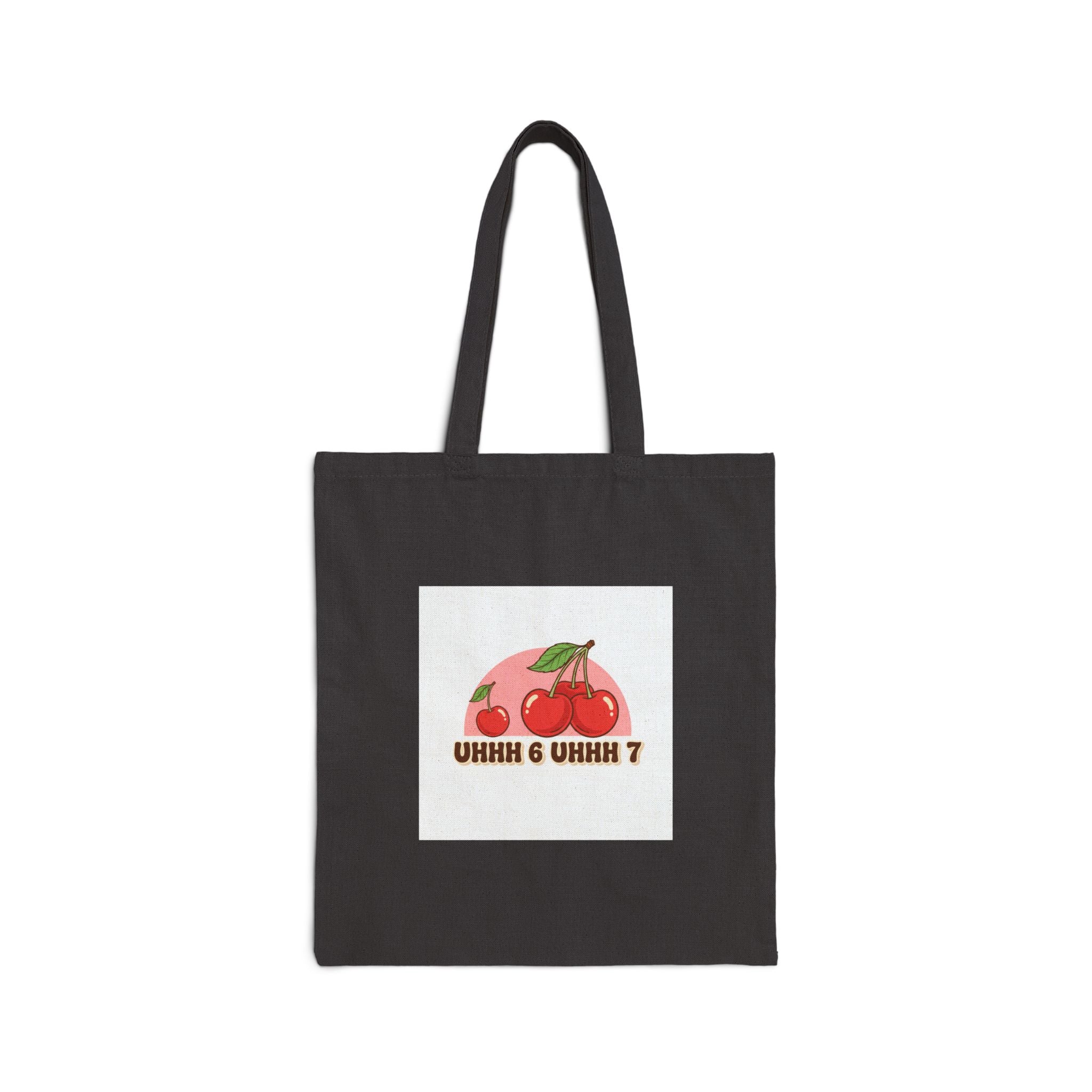 Retro Cherry Graphic Tote, fruit print canvas tote | kawaii cherry design