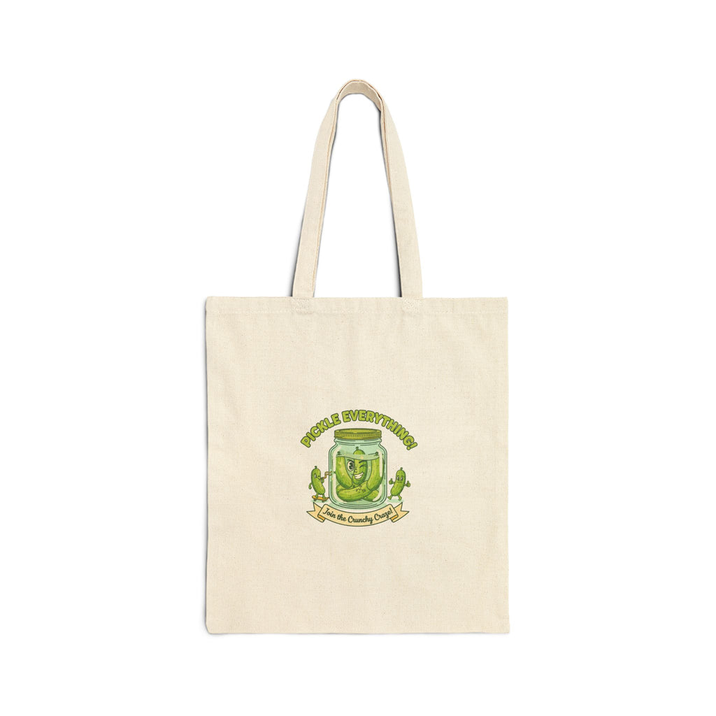 Pickle Enthusiast Badge Tote | brine design, pickle lover canvas