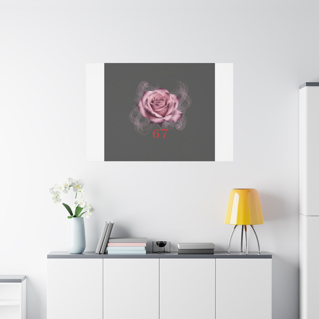 6 7 Valentine's Canvas | Viral Gothic Rose Wall Art | 6 7 Meaning Dark Romance