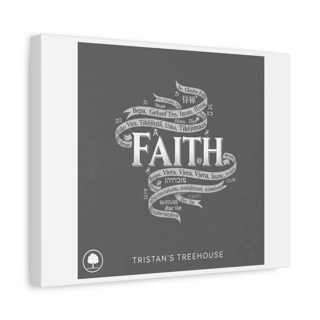 handwritten faith ribbon Canvas | sketch aesthetic, doodle design