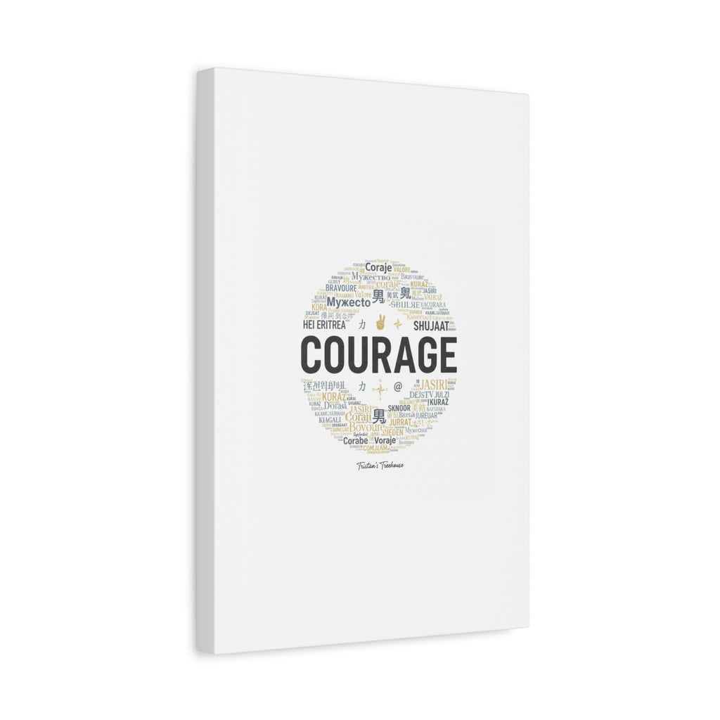 Courage Word Cloud Canvas | Fresh-Start Minimalism art print