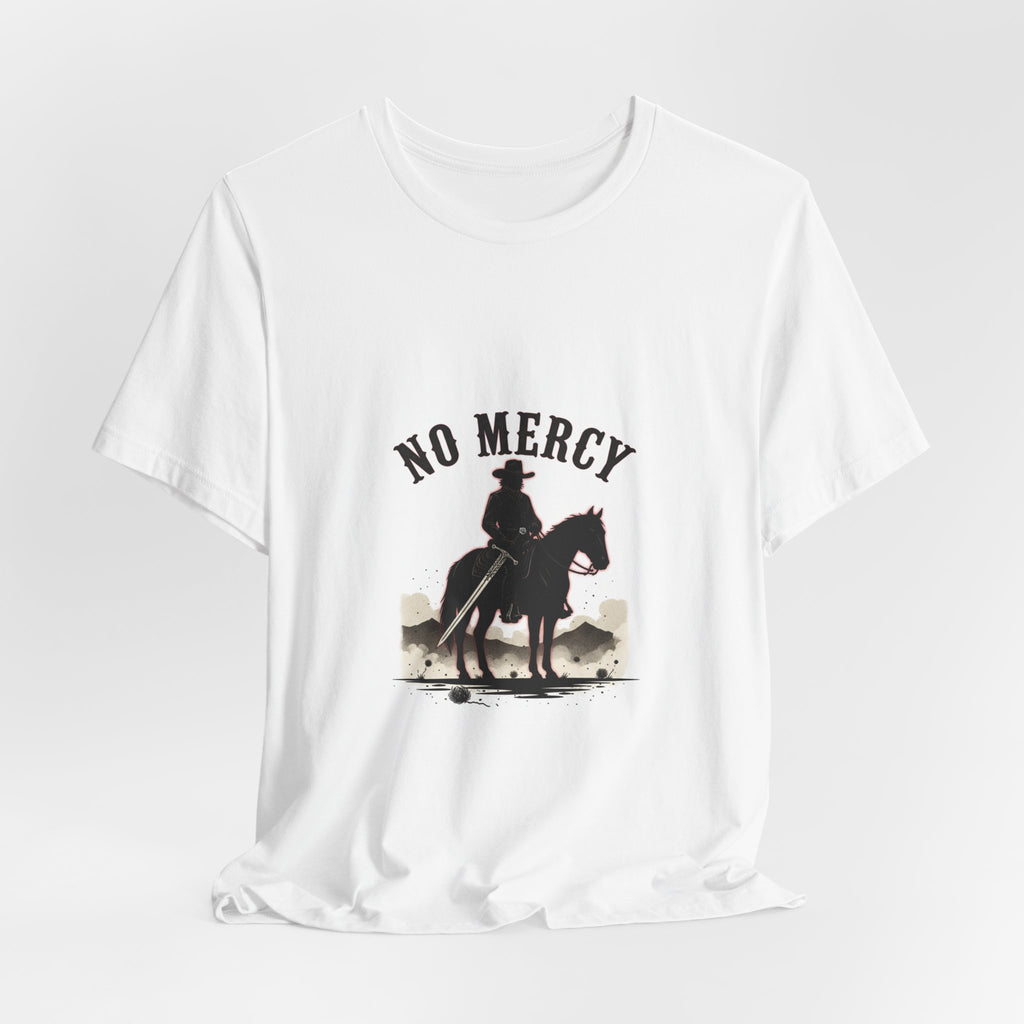 No Mercy Cowboy Skull Tee | Western-Gothic, desert noir design