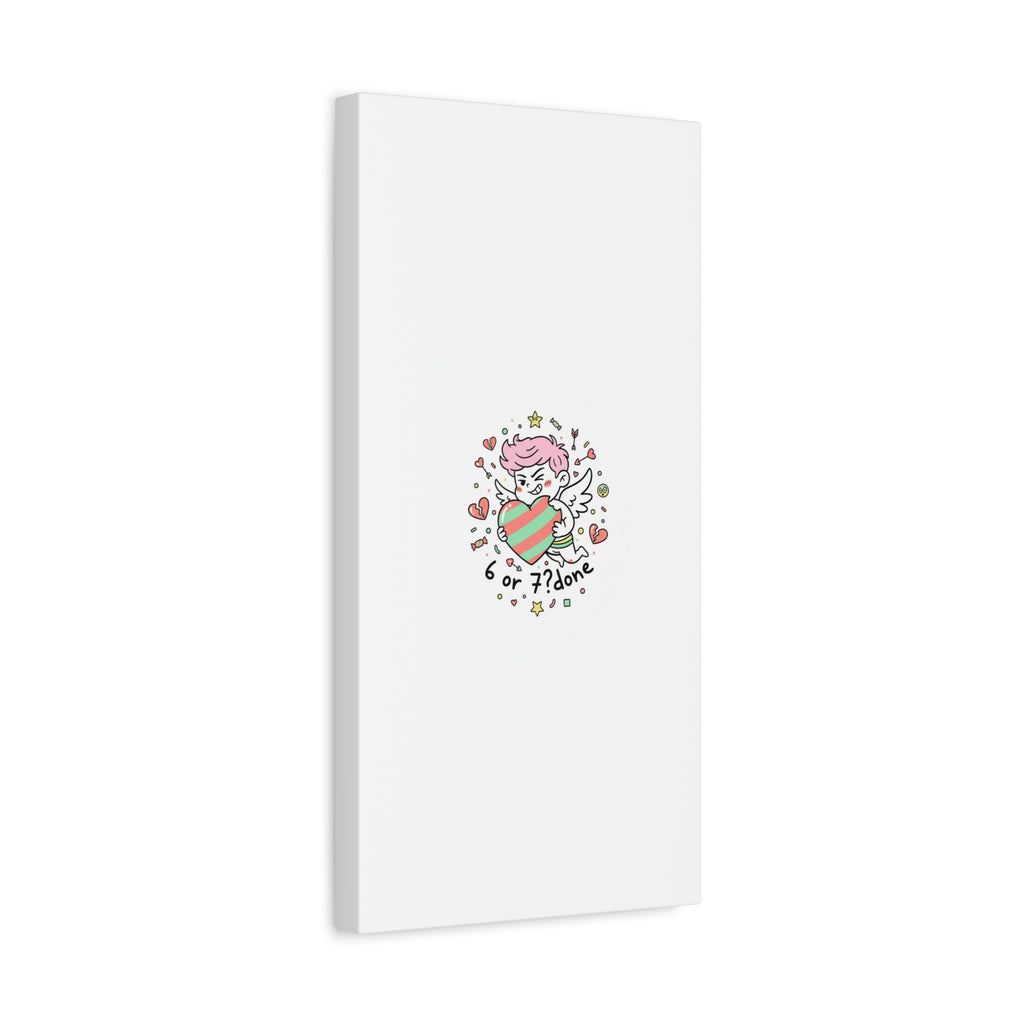 Weird Cupid heart illustration Canvas | Weird Valentine, quirky chaotic love