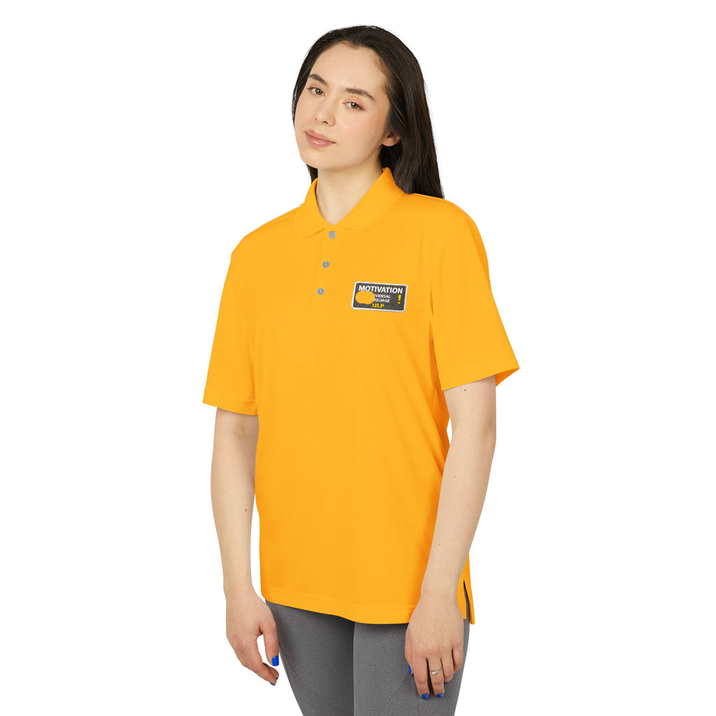 Motivation Is a Universal Language Polo — Unisex Performance Polo