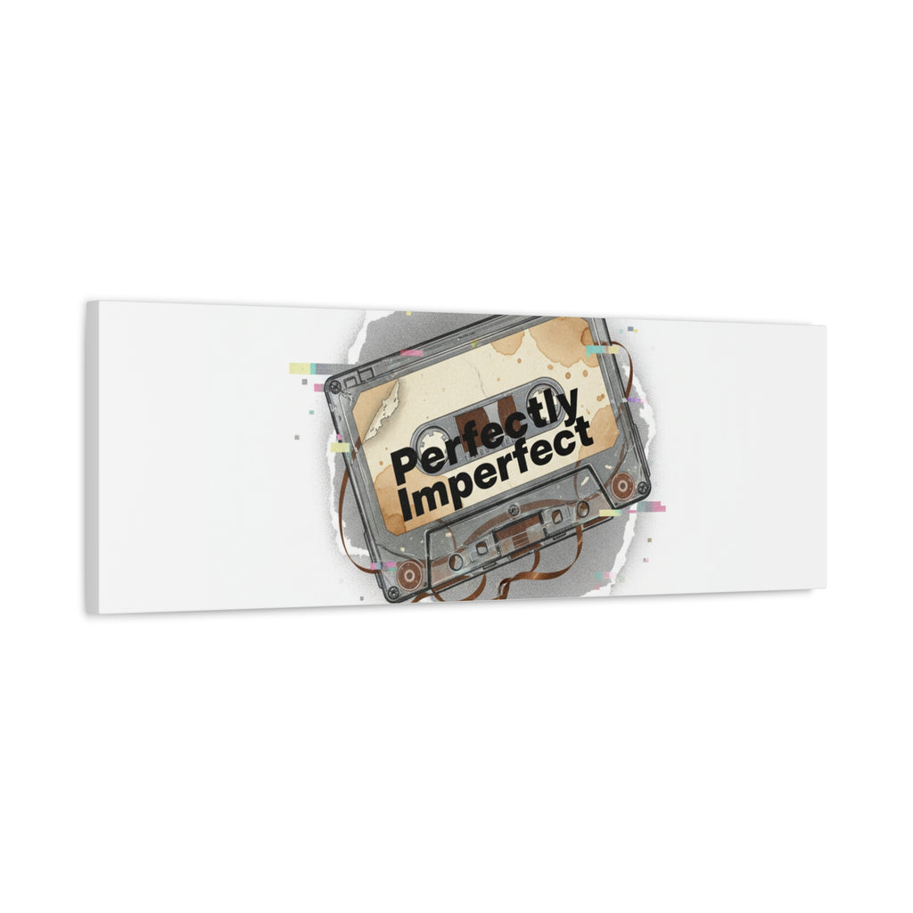 Perfectly Imperfect Cassette, Canvas Print | Analog Error, glitch art static