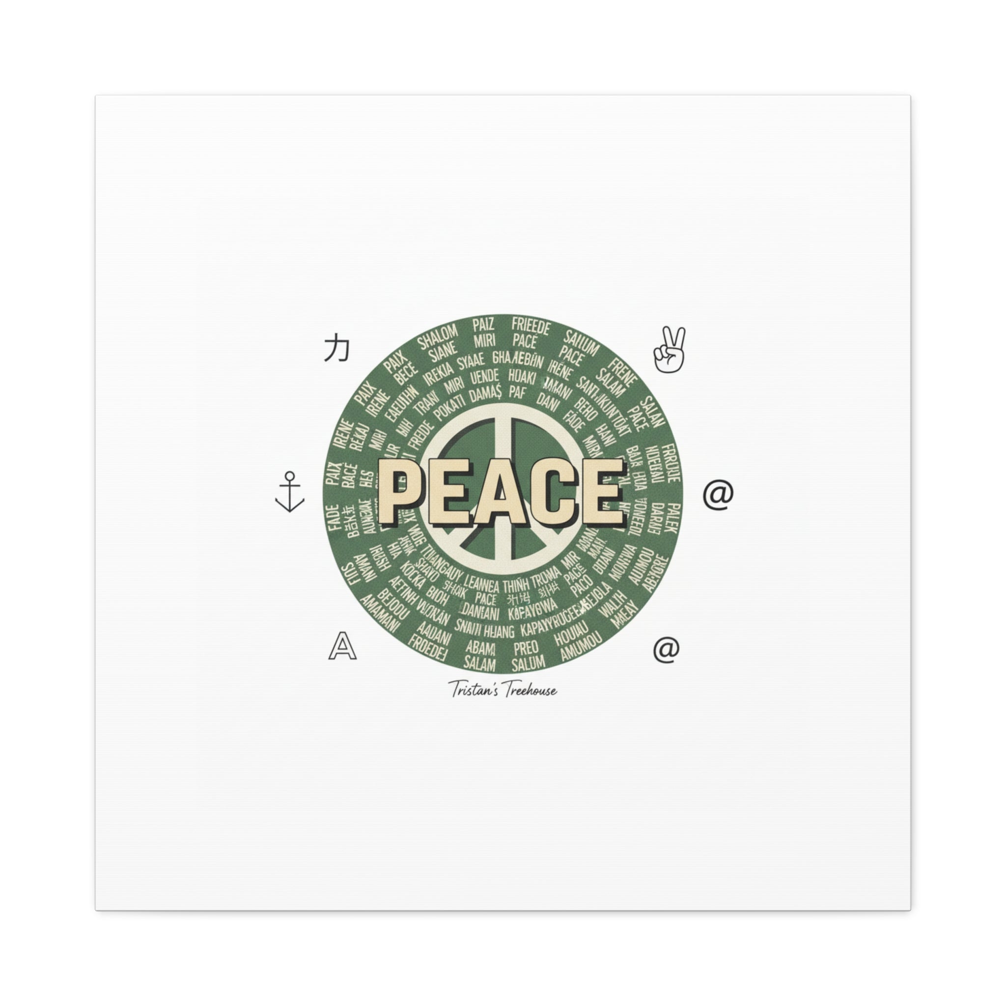Peace doodle canvas | hand drawn sketch aesthetic, handwritten message