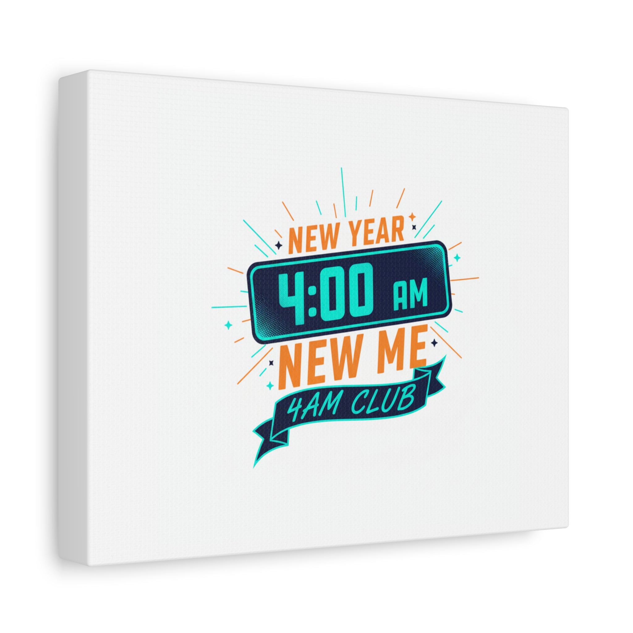 4AM Club New Year Graphic Canvas | Holiday Party Novelty, Festive New Year Decor