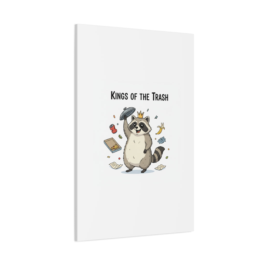 Kings of the Trash Canvas, Raccoon Doodle | Trash Panda, Goofy Critter Art