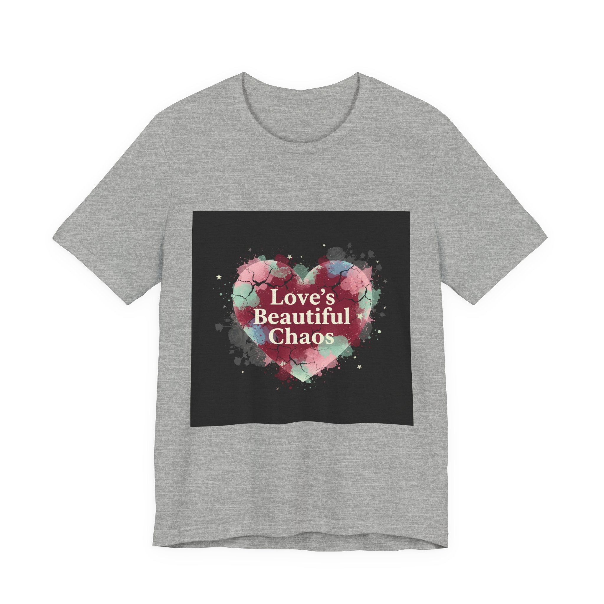 Love's Beautiful Chaos Tee | grunge heart shirt, distressed love tee