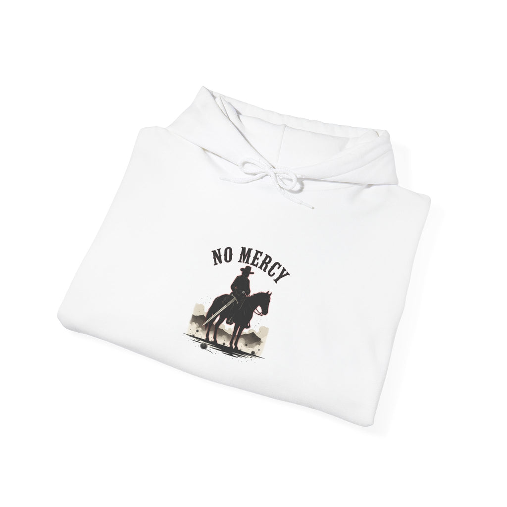 No Mercy Cowboy Skull Hoodie | western skull art, gothic Americana