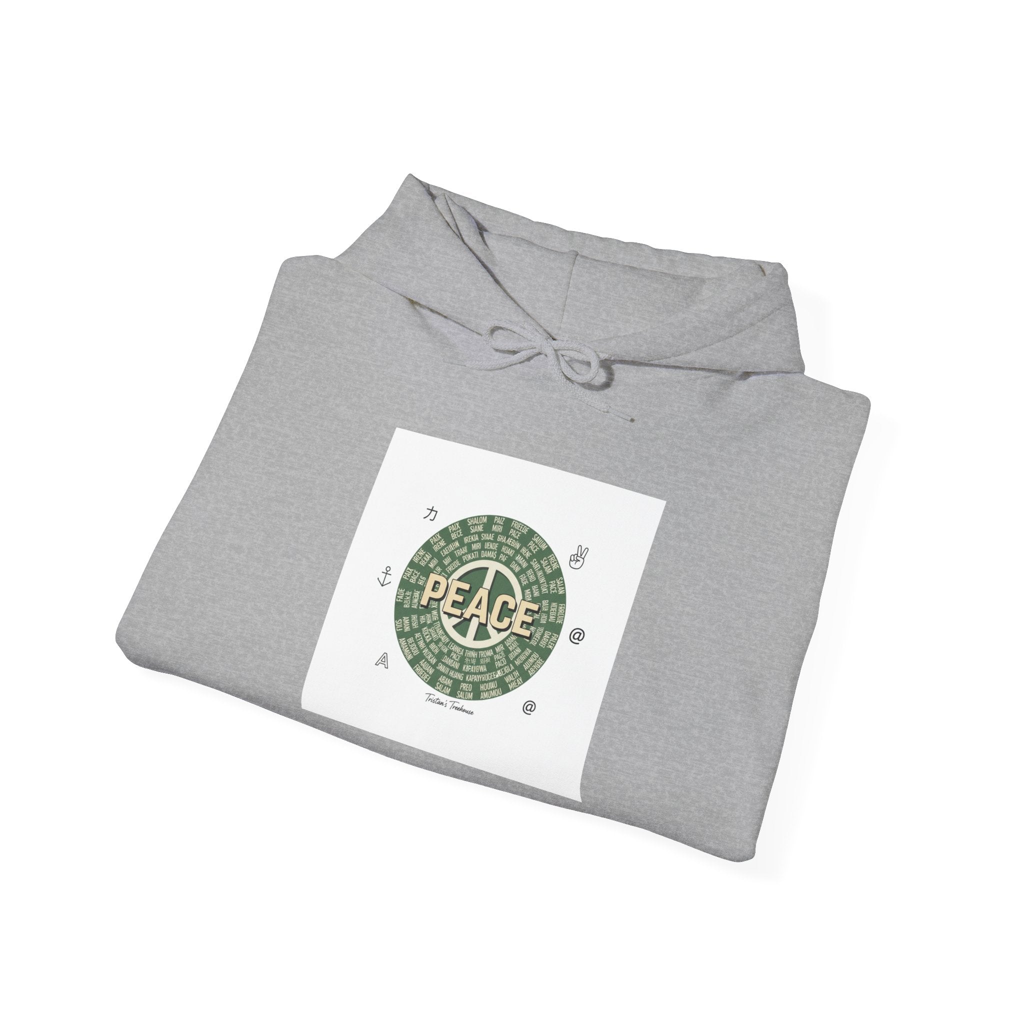 Handwritten Peace Doodle Hoodie | sketch aesthetic, hand drawn message