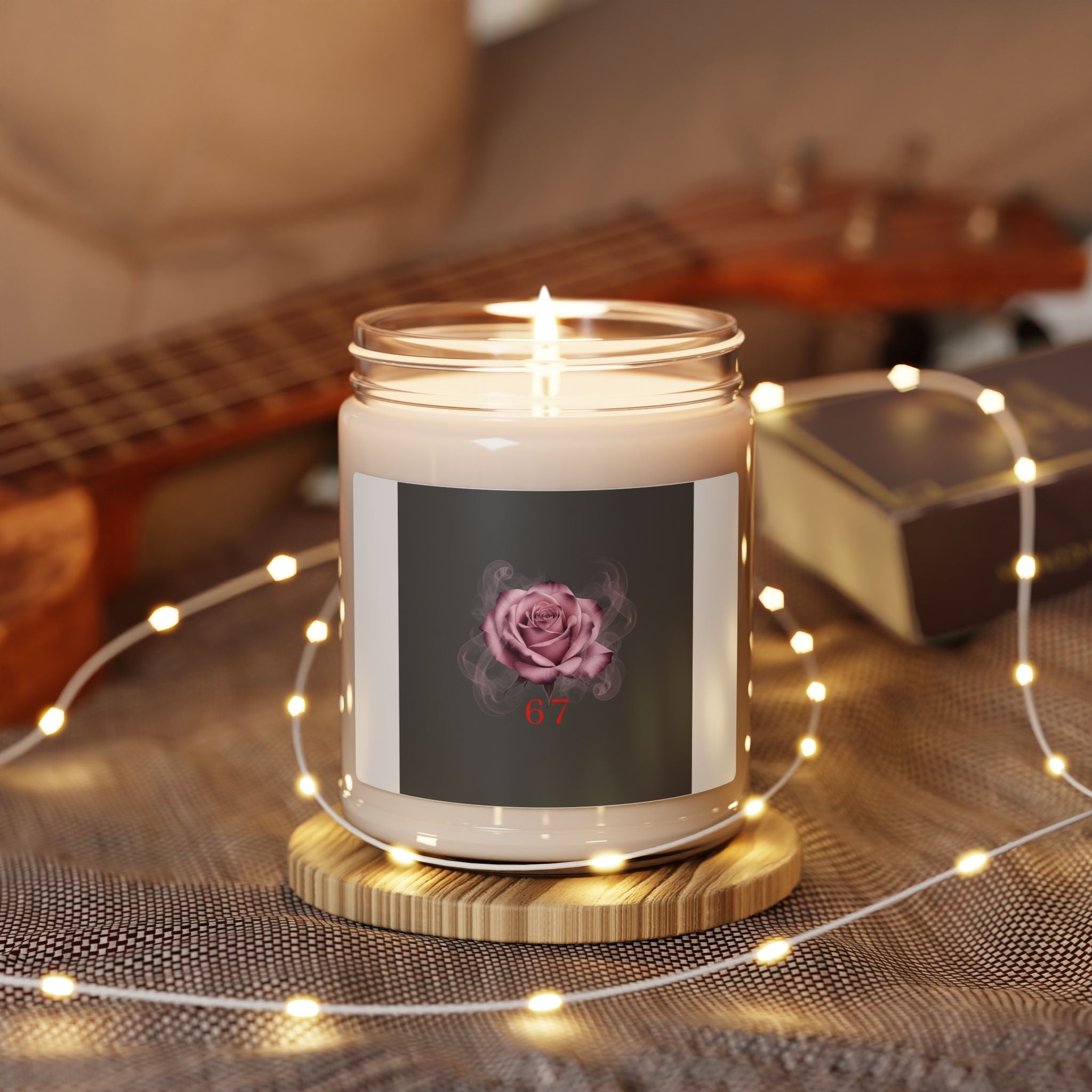 6 7 Valentine's Candle | Viral Gothic Rose Scented Soy Candle | 6 7 Meaning Dark Romance