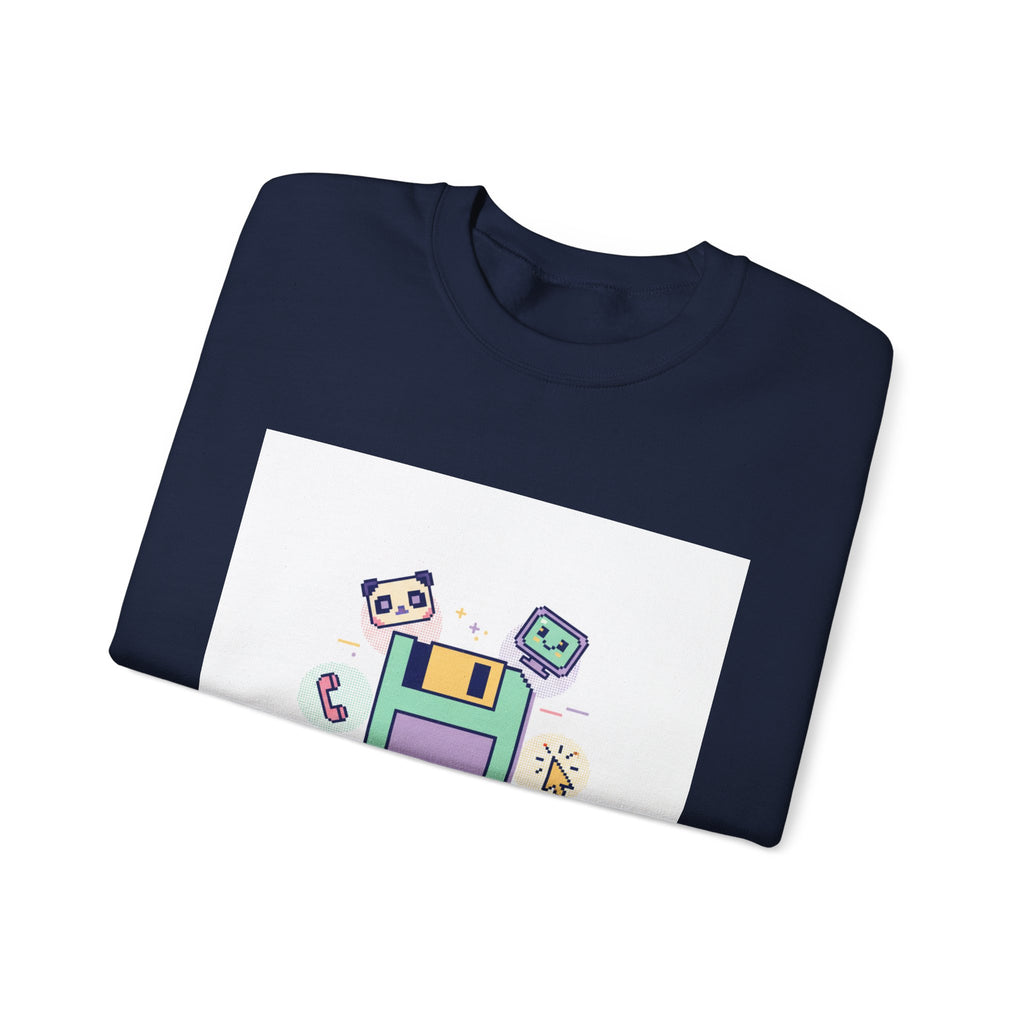 Loading Please Wait Crewneck Sweatshirt | Old Internet Aesthetic, pixel art retro web