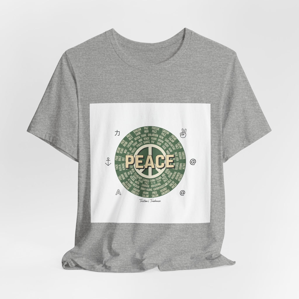 Handwritten Peace Doodle Tee | sketch aesthetic, handwritten message apparel