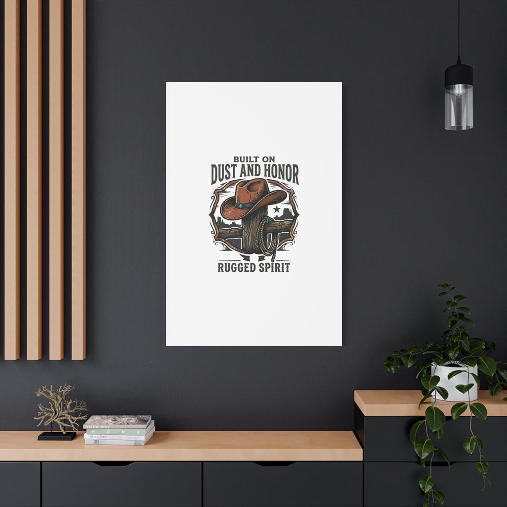 Built on Dust and Honor Canvas | Western cowboy, vintage Americana